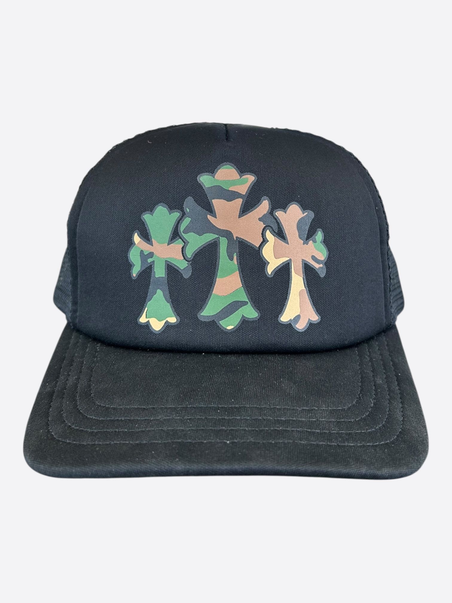 Chrome Hearts Chrome Hearts Black & Camouflage Cross Trucker Hat Size ONE SIZE - 1 Thumbnail