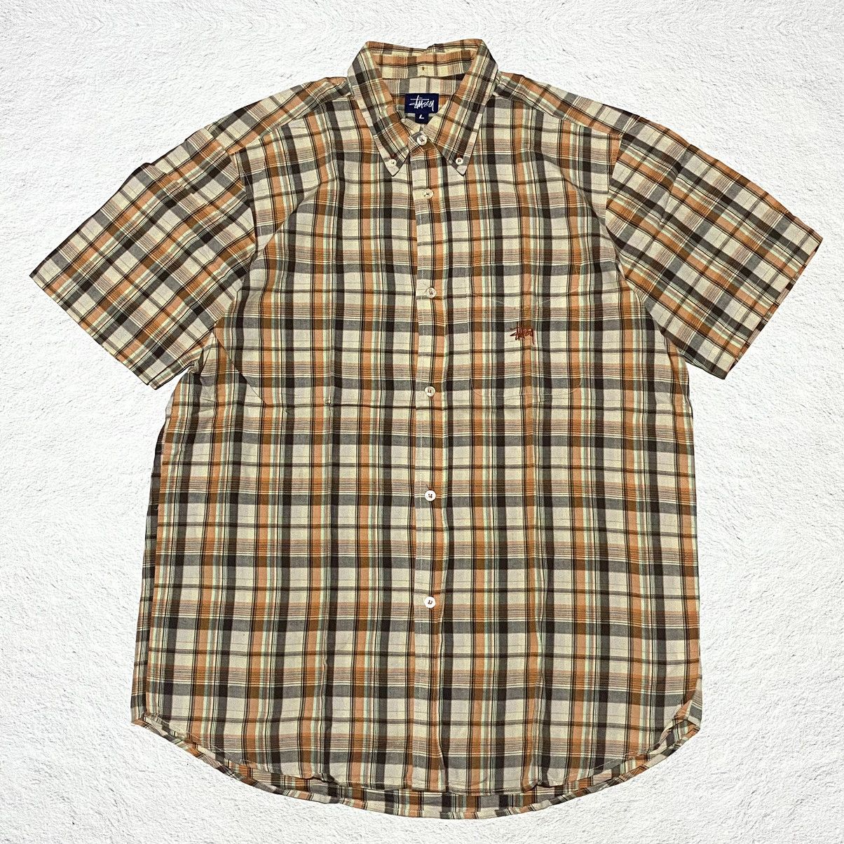 Stussy 💥RARE💥 Vintage 80s Stussy plaid shirt Size US L / EU 52-54 / 3 - 1 Thumbnail