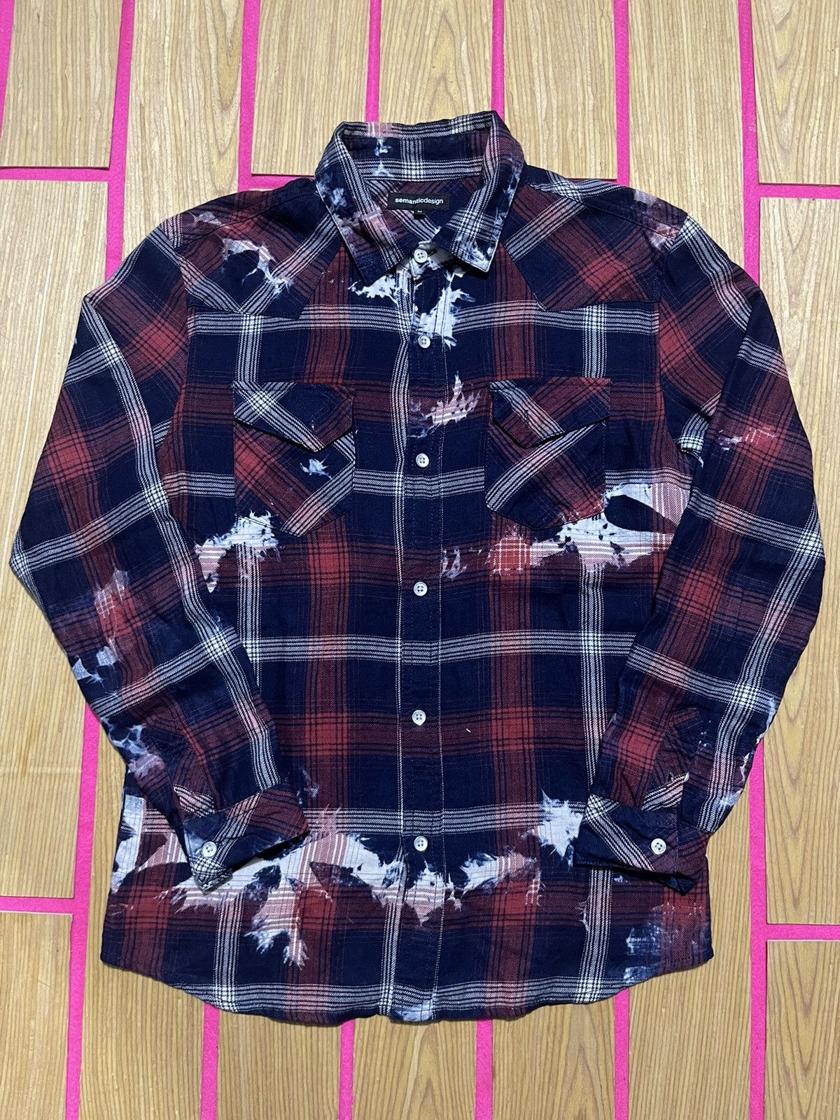 semanticdesign Y2K SEMANTIC DESIGN long sleeve shirt with vintage plaid Size US M / EU 48-50 / 2 - 1 Thumbnail