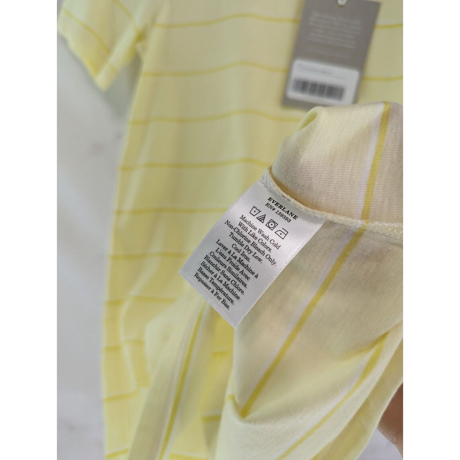 Everlane Everlane T Shirt Women Medium Yellow Stripe Organic Crew Size M / US 6-8 / IT 42-44 - 9 Thumbnail