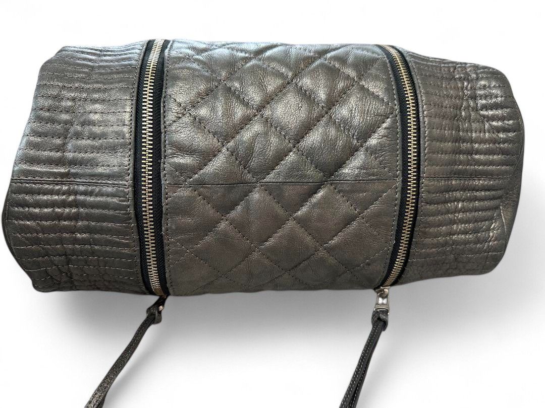 Zadig & Voltaire Zadig & Voltaire - Sunny Bubble V2 Gunmetal Leather Handbag Size ONE SIZE - 11 Thumbnail