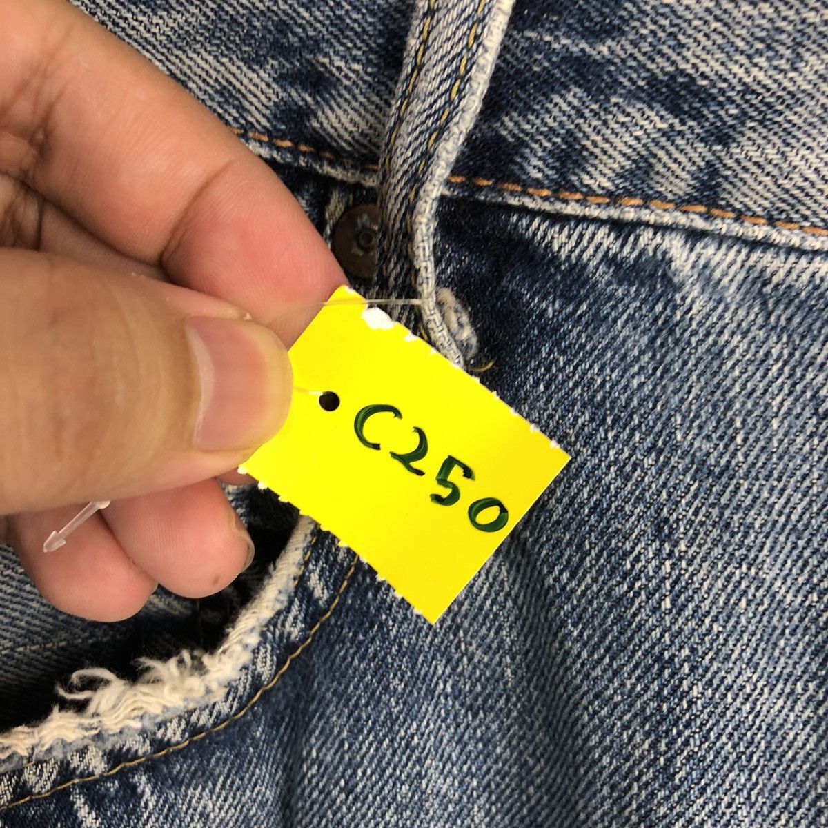 Edwin DLL Edwin Blue selvedge Distressed ripped Denim Pants #C250 Size US 34 / EU 50 - 13 Thumbnail