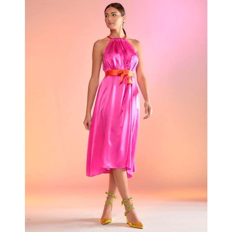 Cynthia Rowley Cynthia Rowley Salerno Silk Halter Dress pink orange size S Size S / US 4 / IT 40 - 13 Thumbnail