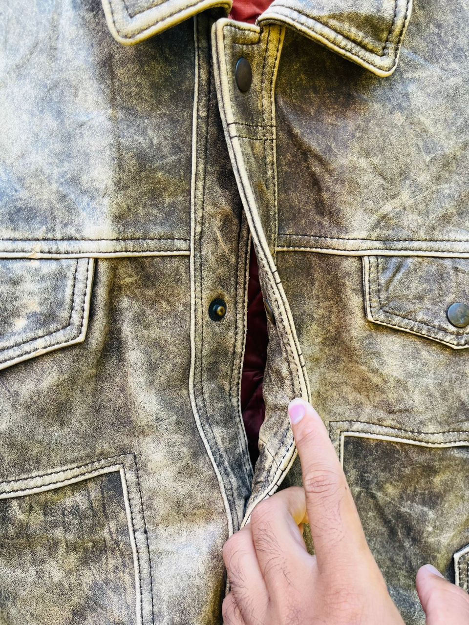Japanese Brand × Vintage Vintage Leather Jacket Designed Fashion Style Size US M / EU 48-50 / 2 - 9 Thumbnail