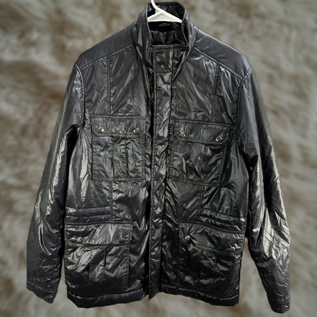 Perry Ellis Perry Ellis Men Jacket Insulated Black Zip Pockets Front Size M Casual Nylon Front Pockets Zipped Sleeve Sz M Size US M / EU 48-50 / 2 - 1 Thumbnail