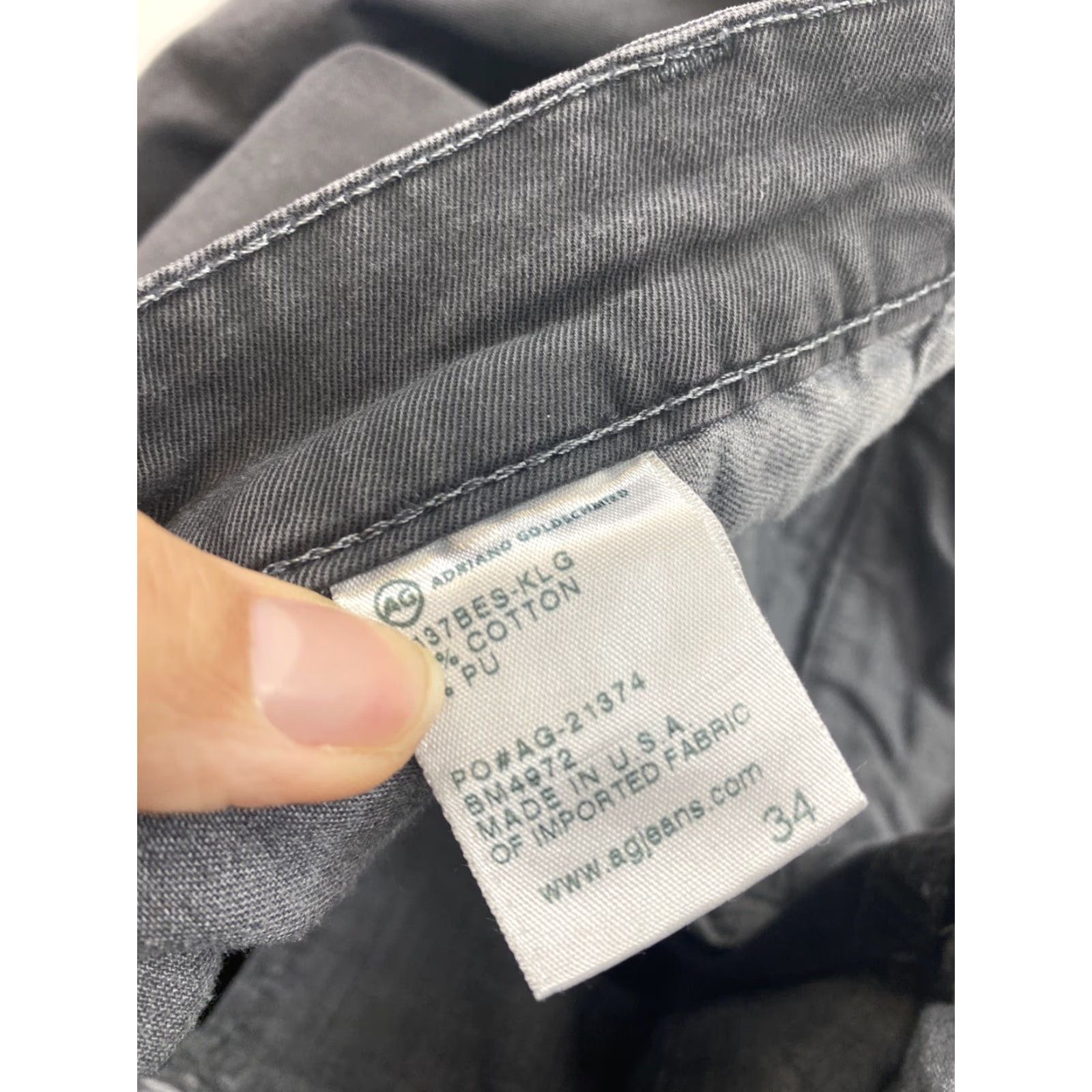 Vintage AG Adriano Goldschmied Pants Men 32x29 Grey Slim Chino Trousers Preppy USA City Golf Shirt? Size US 32 / EU 48 - 3 Thumbnail