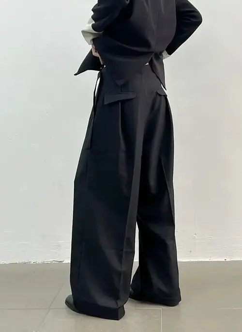 Japanese Brand Atsuko x naga Retro fashion back buckle wrap pants Size US 32 / EU 48 - 4 Thumbnail