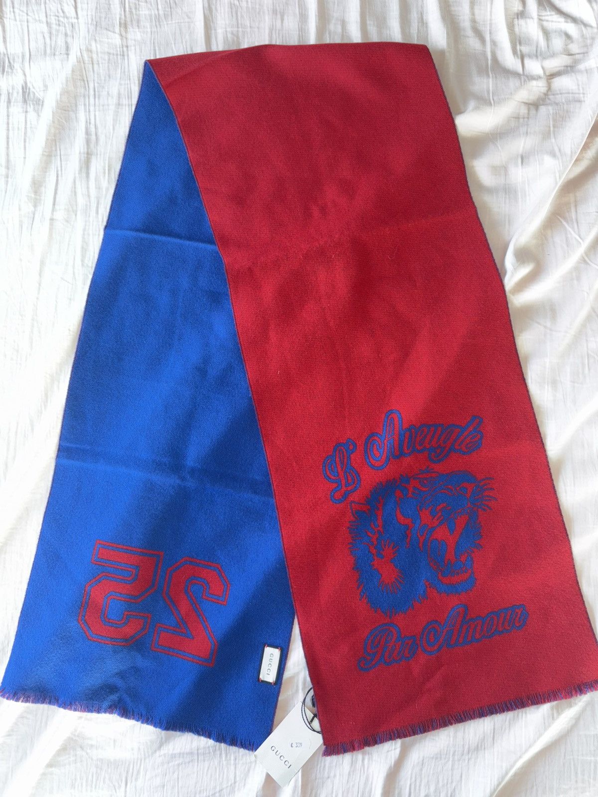 Gucci Gucci L'Aveugle Wool Tiger Scarf Size ONE SIZE - 2 Thumbnail