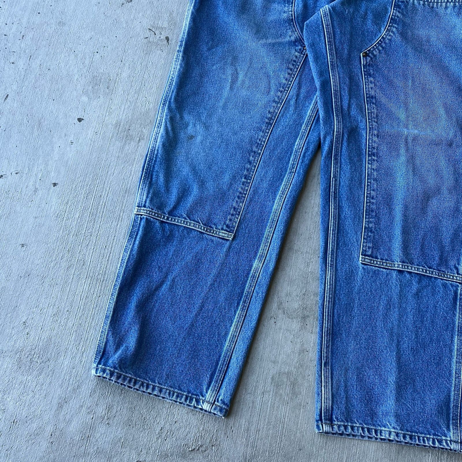 Carhartt × Vintage Carhartt denim blue jeans double knee work carpenter pants Size US 36 / EU 52 - 4 Thumbnail