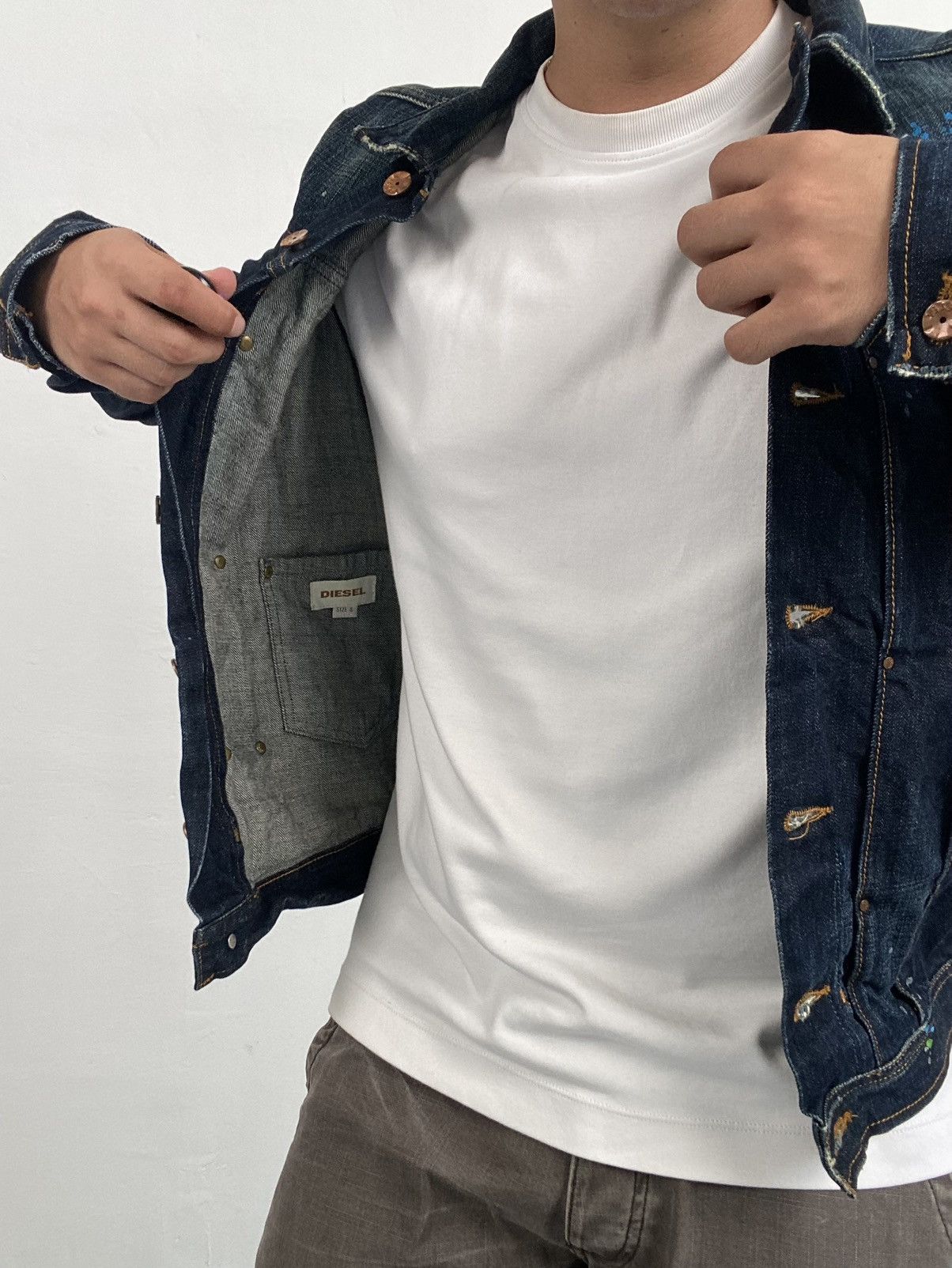 Diesel × Vintage 2010 Diesel Juzicon Giacca Washed Denim Jacket Size US S / EU 44-46 / 1 - 21 Thumbnail