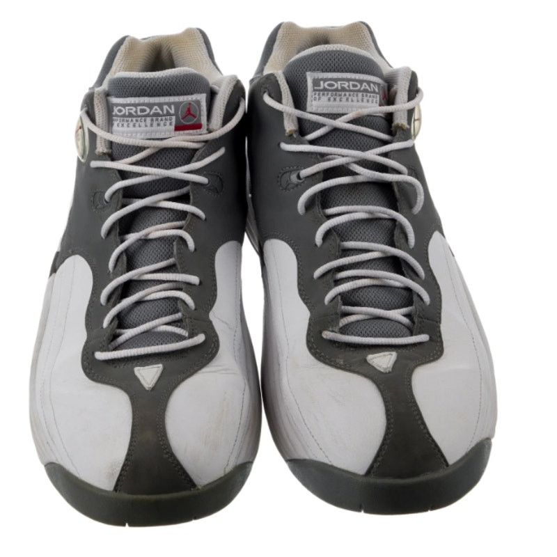 Jordan Sneakers Team 1 Air Leather Gray/White Sz 11