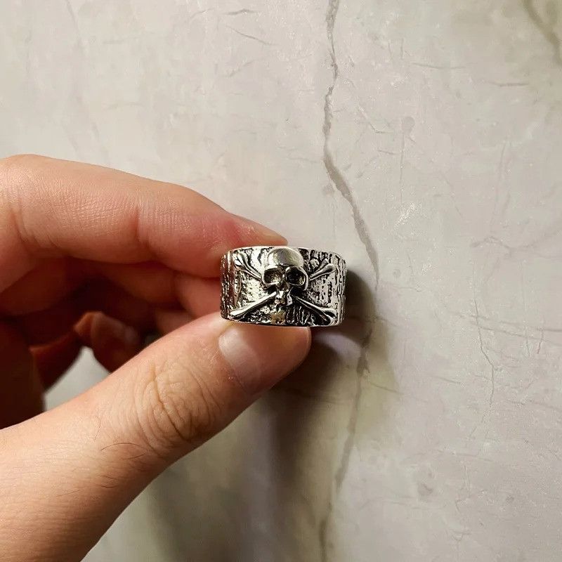 Japanese Brand × Jewelry × Vintage Skull Wide Ring Size ONE SIZE - 6 Thumbnail