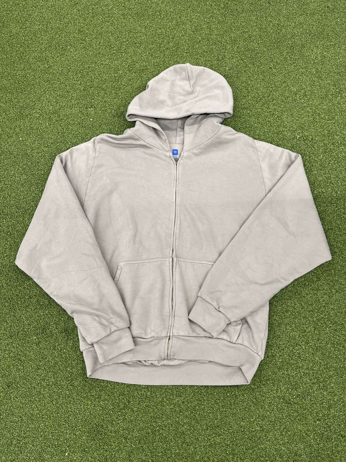 image of Unreleased Yeezy X Gap Zip Hoodie Size XL in Grey, Men's