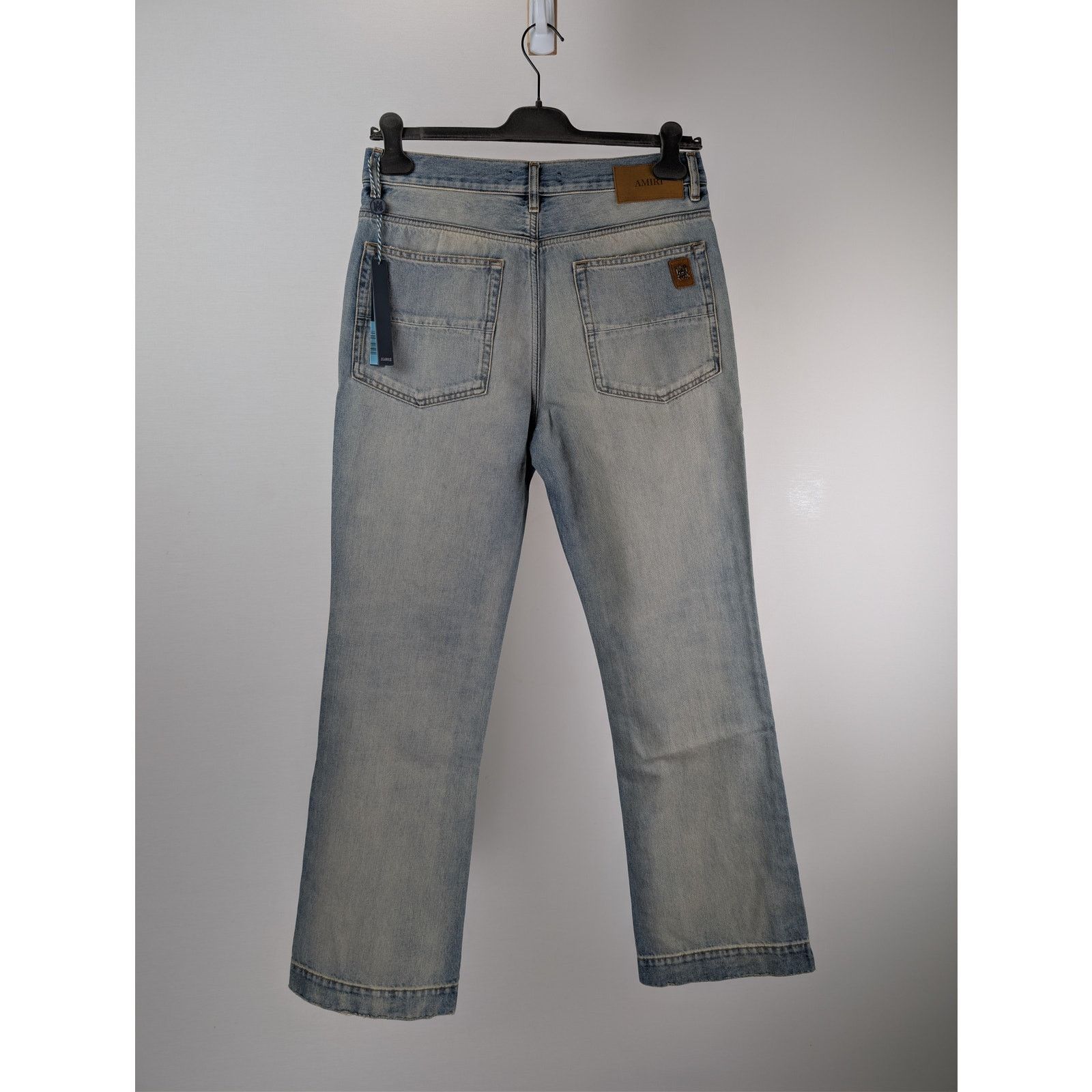 Amiri o1rshd1 Amiri Straight Leg Flare Jean Denim Antique Indigo Size US 30 / EU 46 - 12 Thumbnail