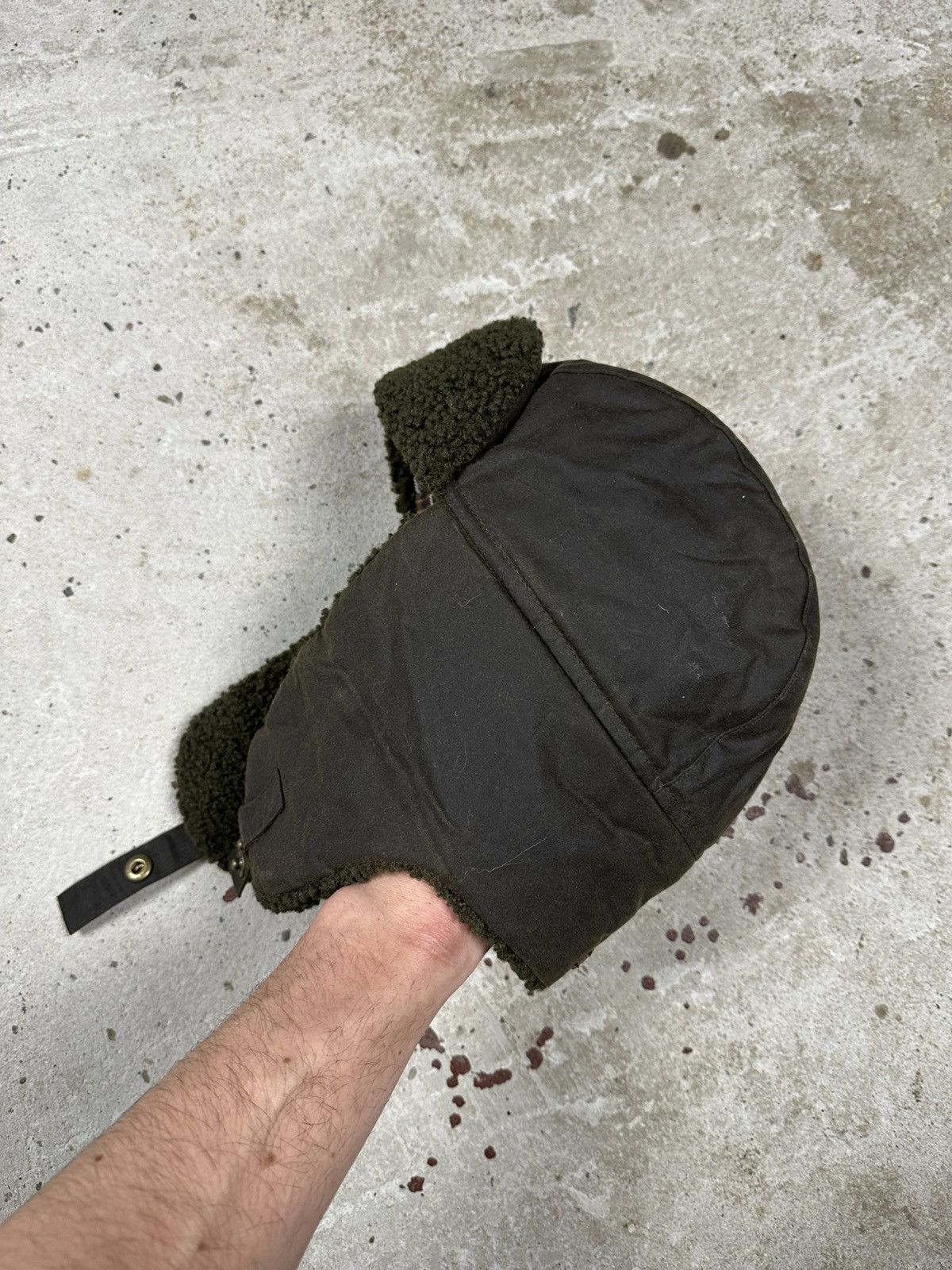 Barbour × Vintage Vintage Barbour Waxed Cotton Trapper Hat Ushanka Size ONE SIZE - 3 Thumbnail