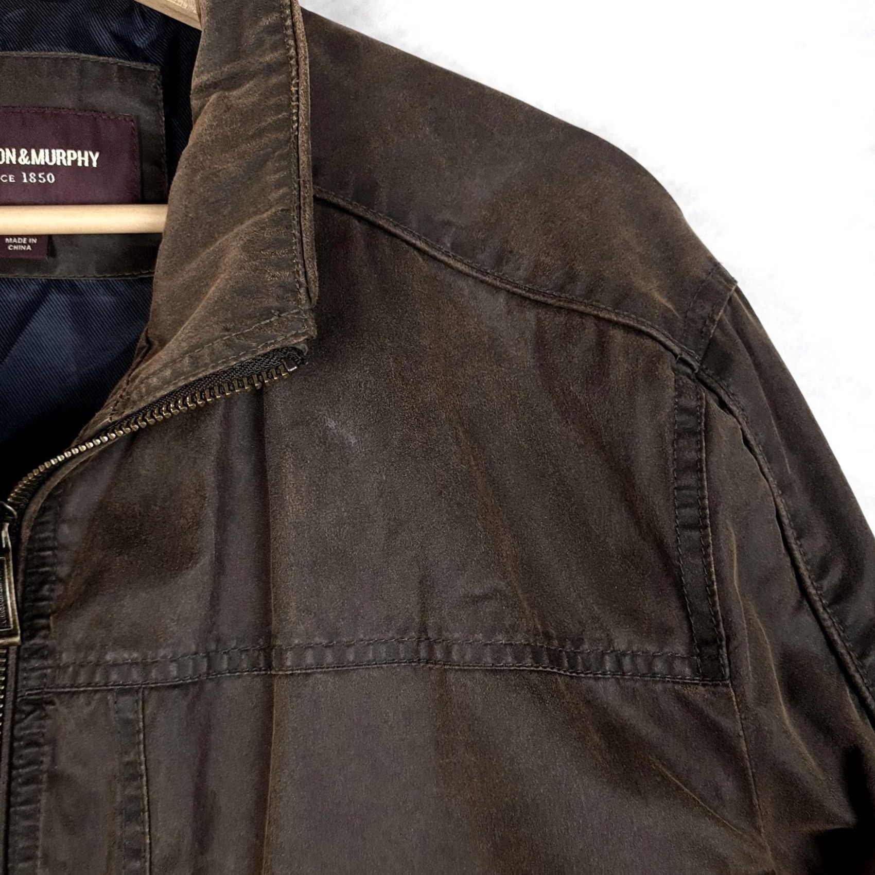 Johnston & Murphy Johnston & Murphy Jacket Mens M Brown Full Zip Lined Collared Windscreen Casual Size US M / EU 48-50 / 2 - 5 Thumbnail