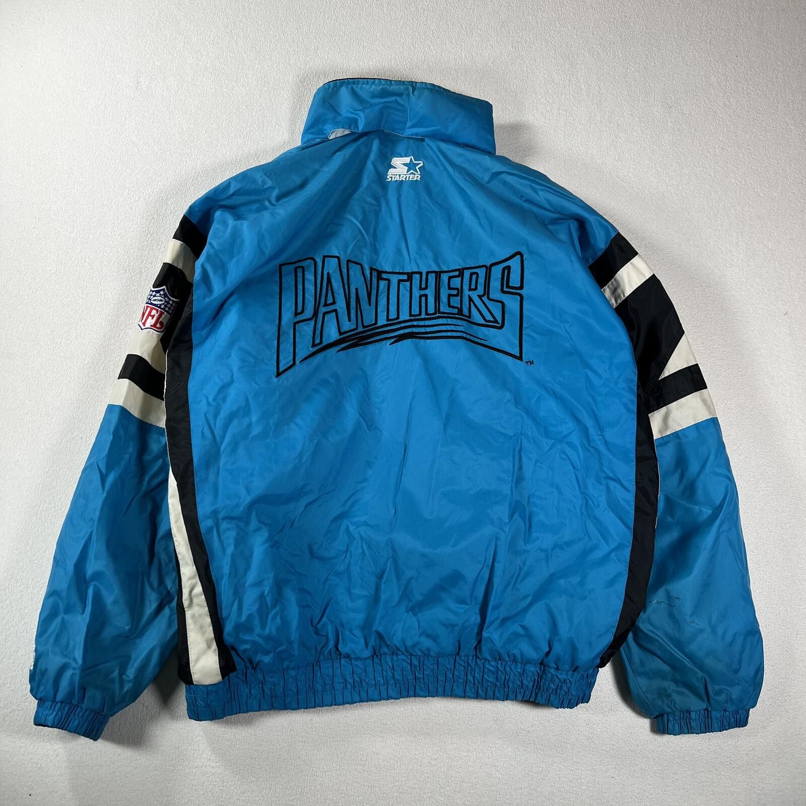 Starter Vintage 90s Starter Carolina Panthers NFL Zip Up Jacket Size US XL / EU 56 / 4 - 4 Thumbnail