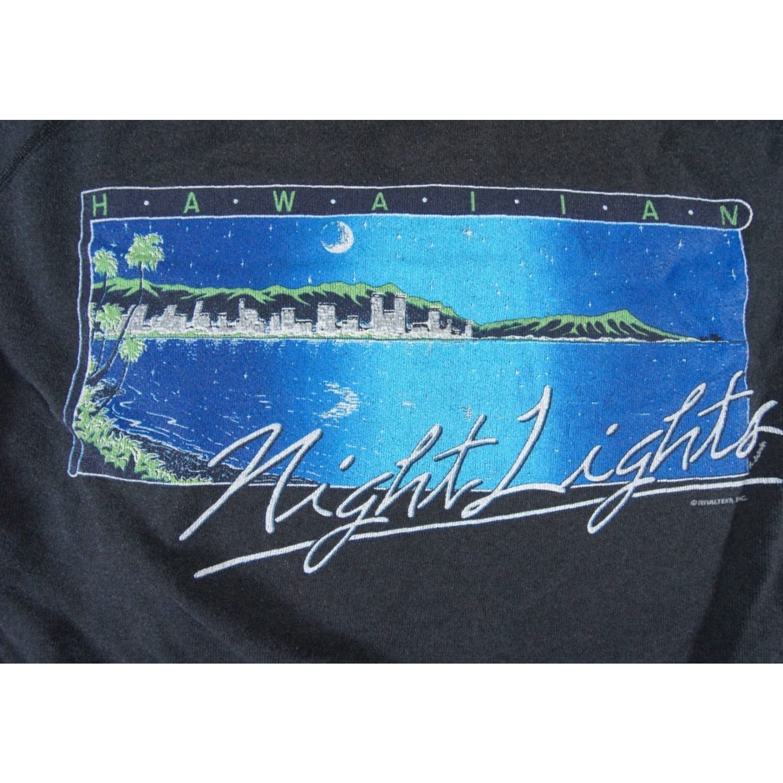 Hanes Vintage Hanes 90s Hawaiian Crewneck Sweatshirt XL Men Black Fleece Pullover Outdoor Casual Size US XL / EU 56 / 4 - 2 Thumbnail