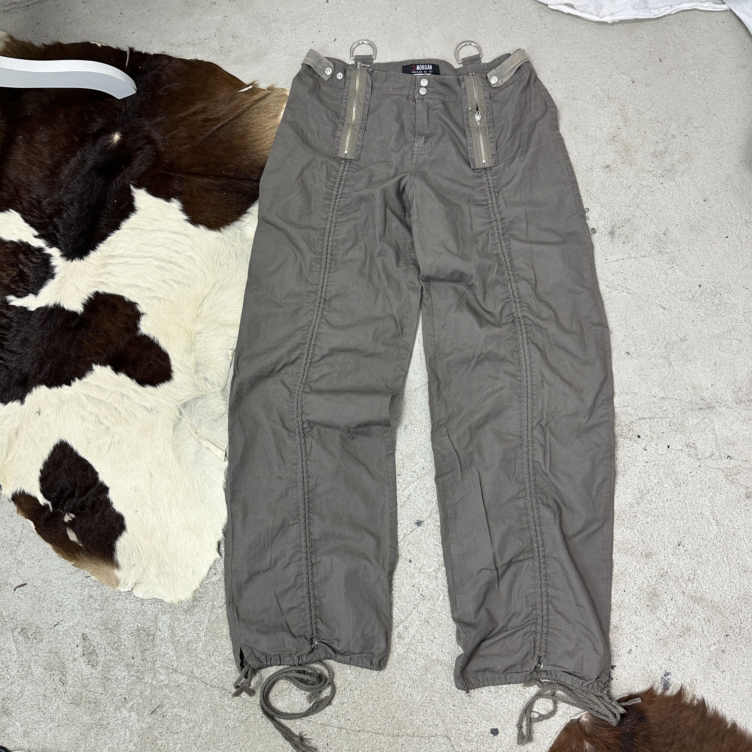 Vintage Vintage Ruched Cargo Morgan Miliatry Pants 00s Size 26" / US 2 / IT 38 - 6 Thumbnail