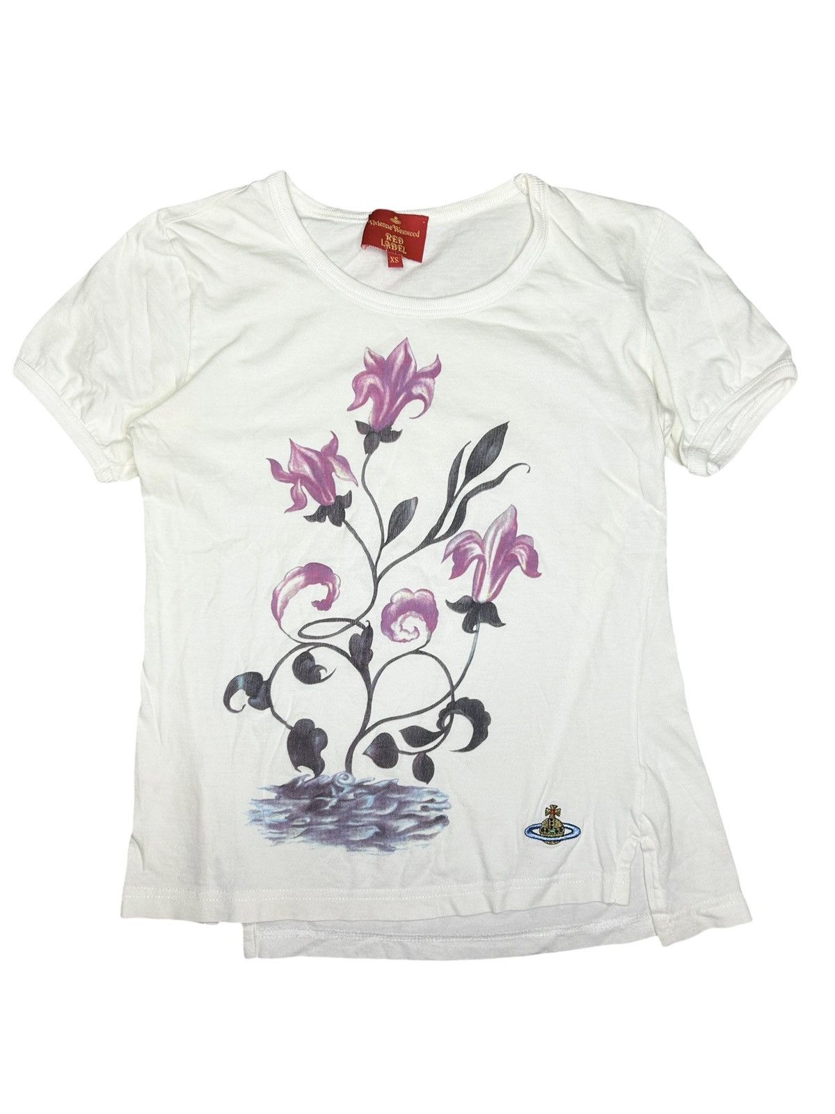 Vivienne Westwood 00s Floral T-Shirt Size XS / US 0-2 / IT 36-38 - 1 Thumbnail