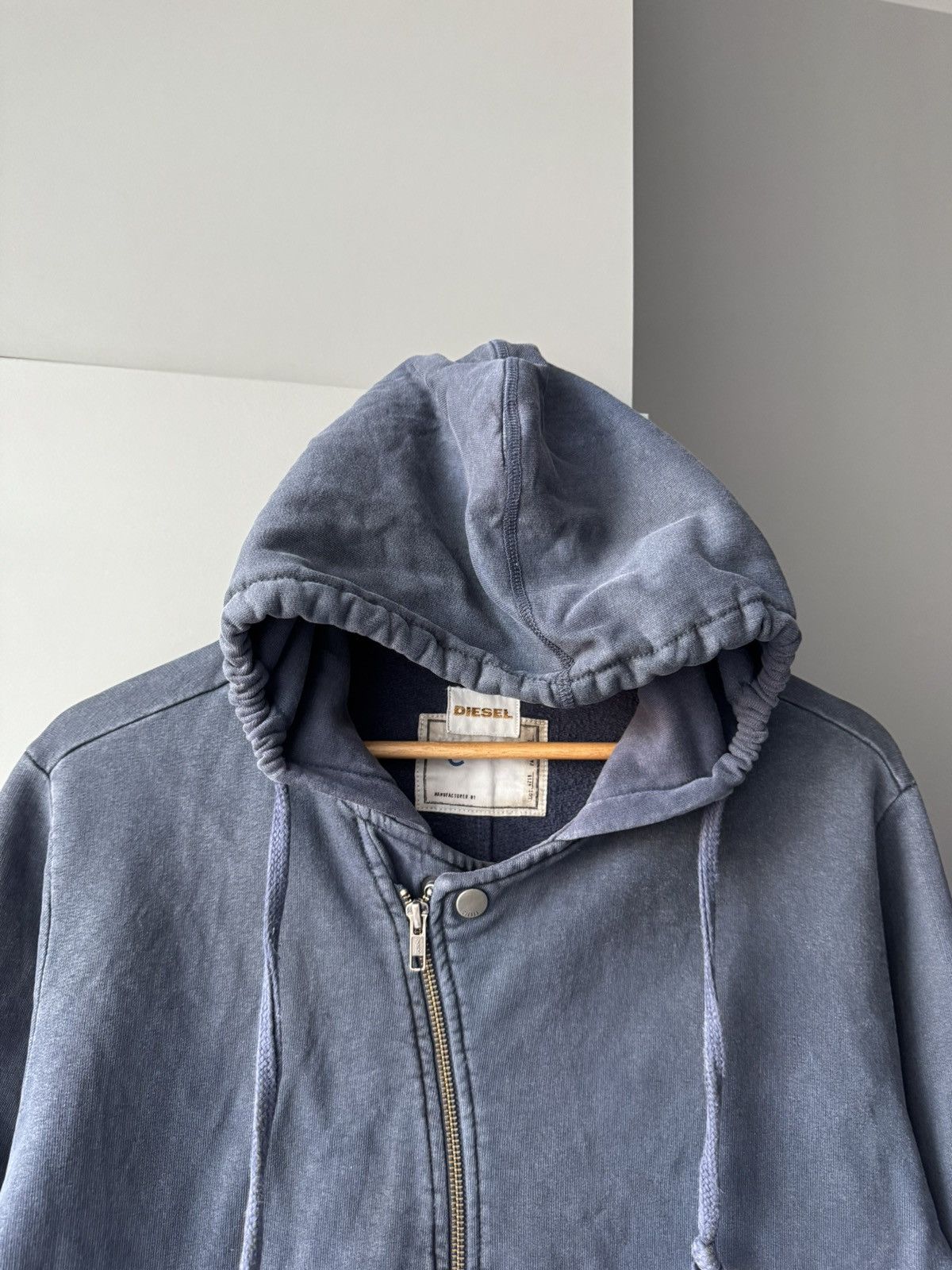 Diesel Vintage Diesel Archive Avantgarde Asymmetrical Zip Up Hoodie Size US M / EU 48-50 / 2 - 2 Thumbnail