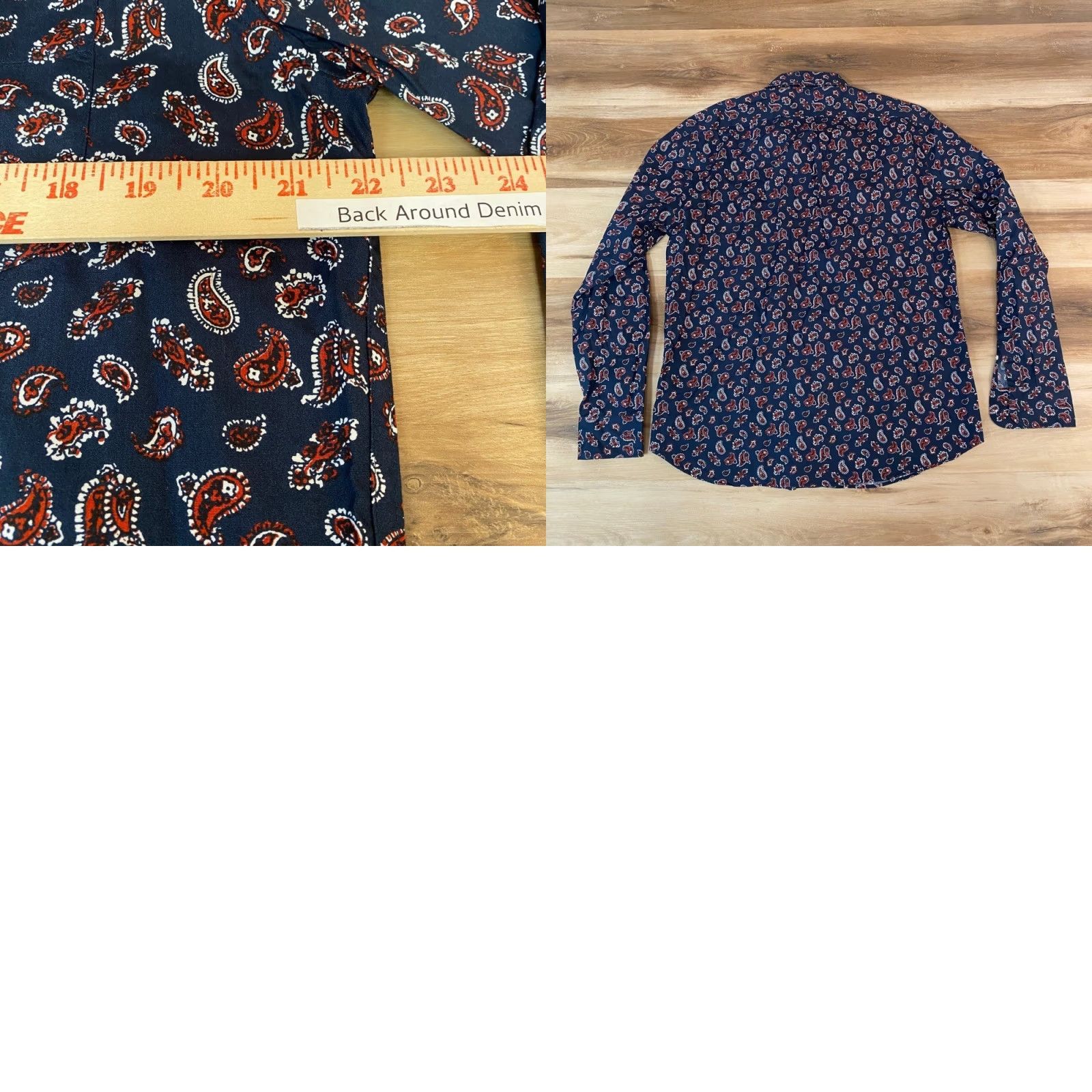 J.Crew J.Crew Shirt Mens Medium Paisley Classic Button-Up Secret Wash Long Sleeve Blue Button-Down Collared Cotton Shirt Mens Fashion Size US M / EU 48-50 / 2 - 8 Thumbnail