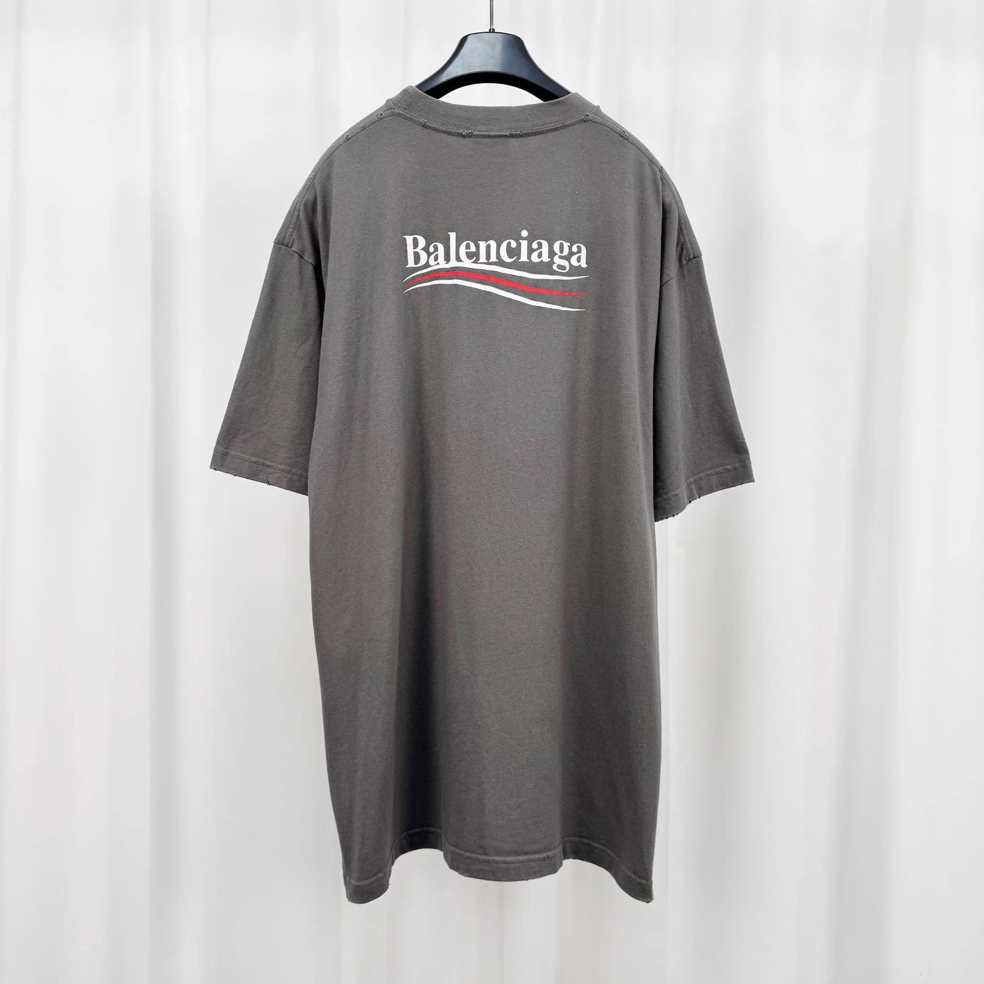 Balenciaga Balenciaga Distressed Cola Smoke Gray Tee Size S 99 New Size US S / EU 44-46 / 1 - 2 Thumbnail