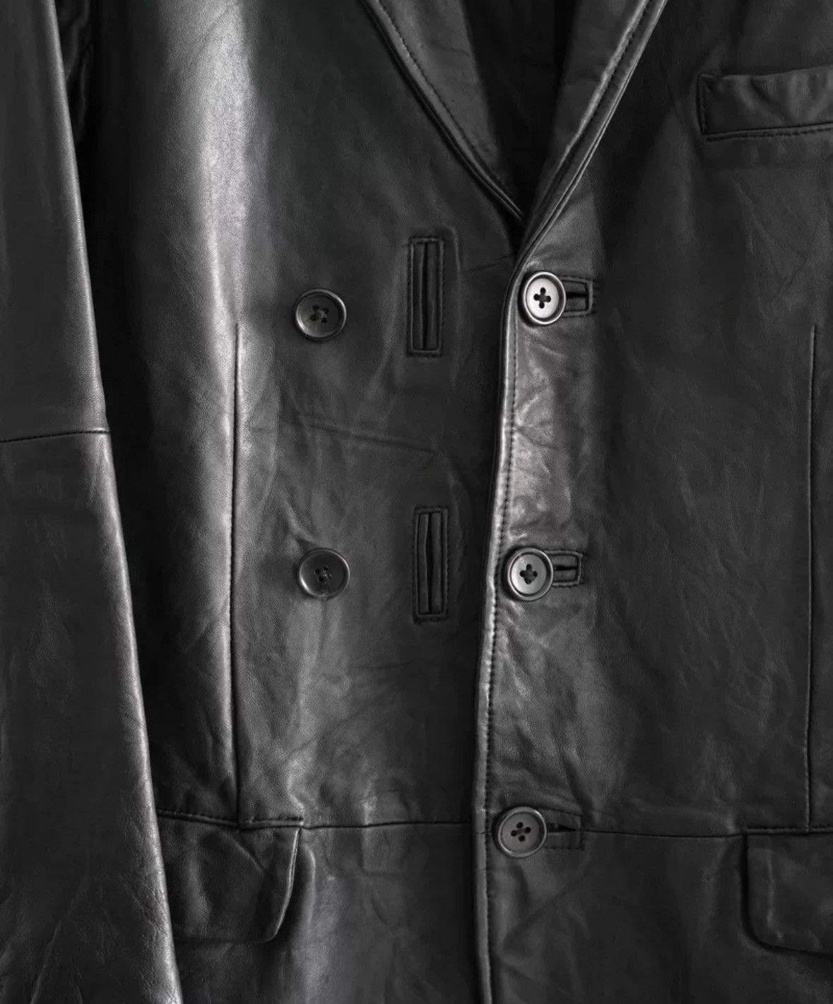 Yohji Yamamoto Yohji Yamamoto 10aw Multi-Button Sheepskin Suit Leather Coat Size US M / EU 48-50 / 2 - 5 Thumbnail