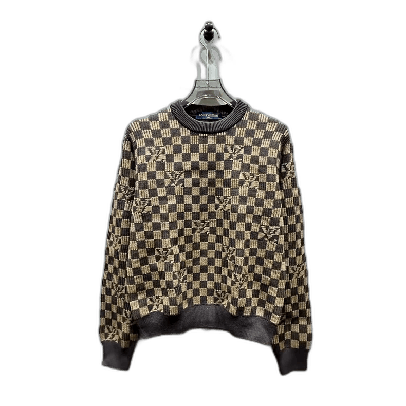 Louis Vuitton Louis Vuitton Checkered Pattern Wool Sweater -2505 Size US S / EU 44-46 / 1 - 1 Thumbnail