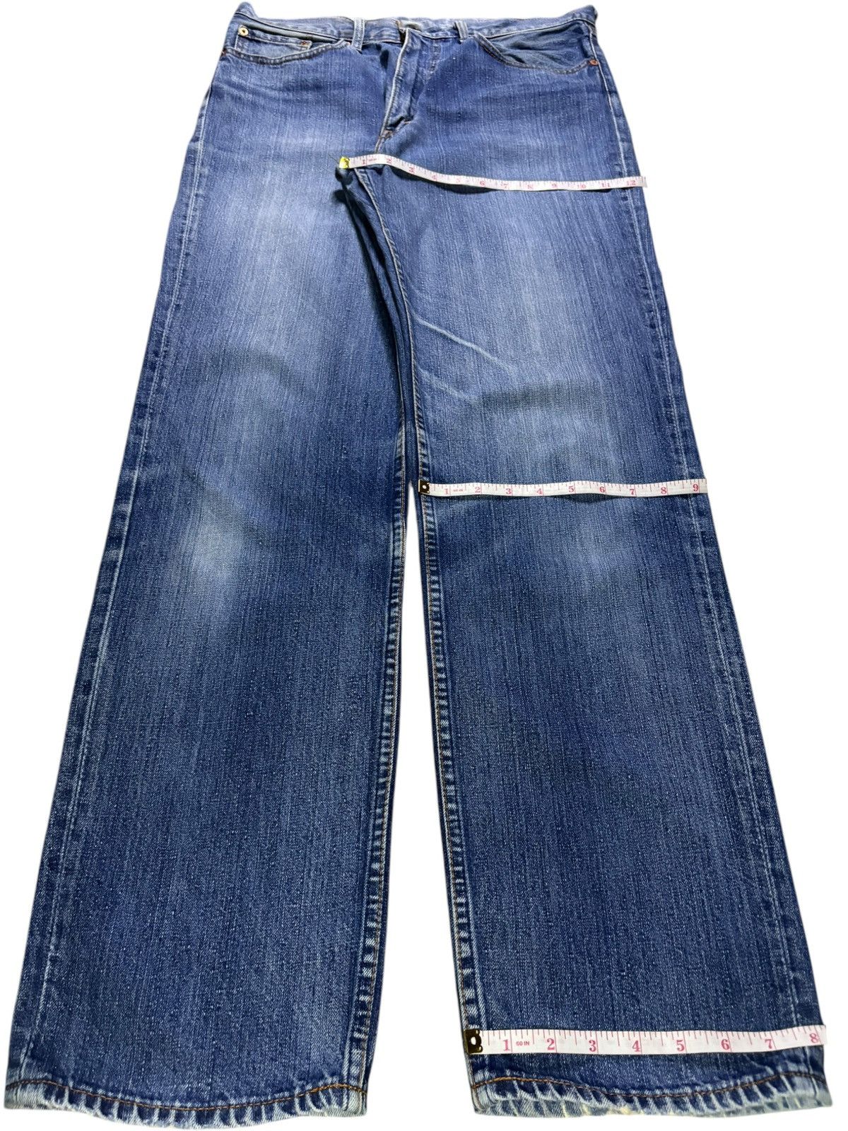 Levi's Vintage 90s Levis 503 Blue Wash Distressed Loose Jeans Size US 34 / EU 50 - 15 Thumbnail