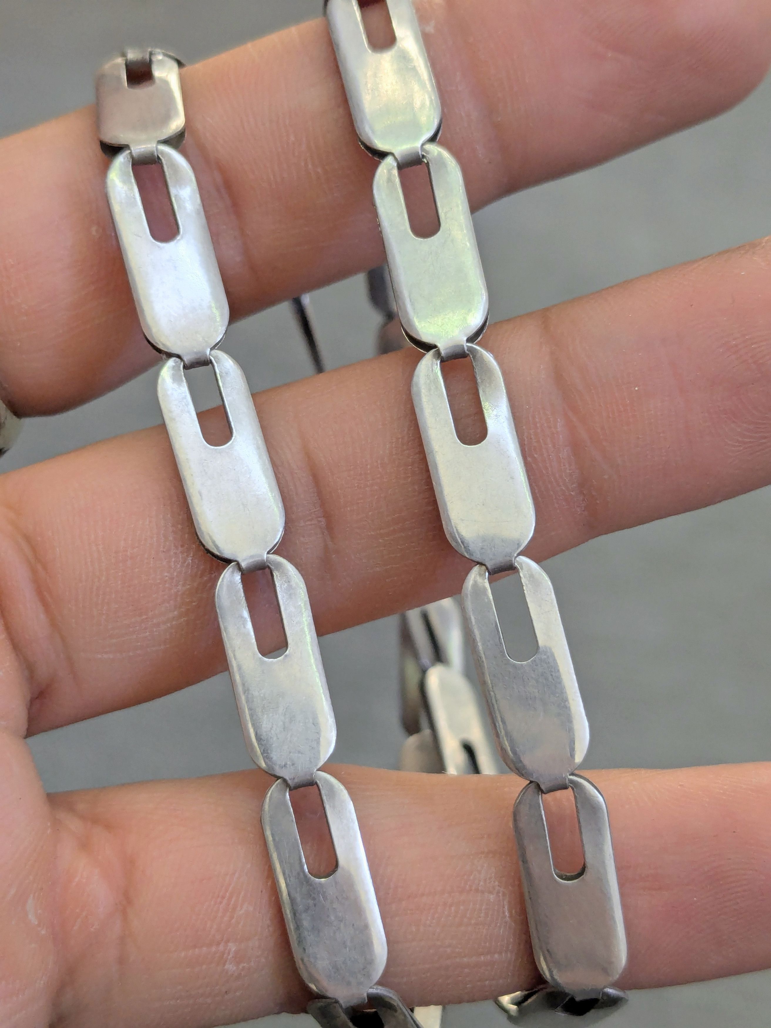 Vintage Vintage Sterling Silver Necklace 18" Modern Abstract Size ONE SIZE - 10 Thumbnail