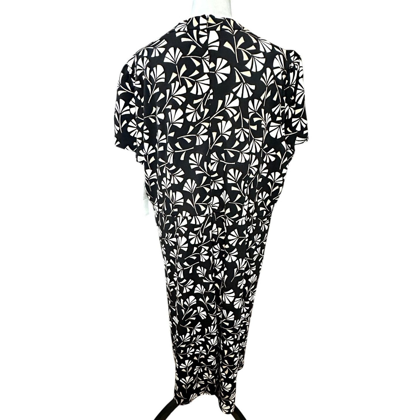 Other London Times Midi Dress Geometric Pattern Back Zip Black 20 Size 3XL / US 20-22 - 5 Thumbnail
