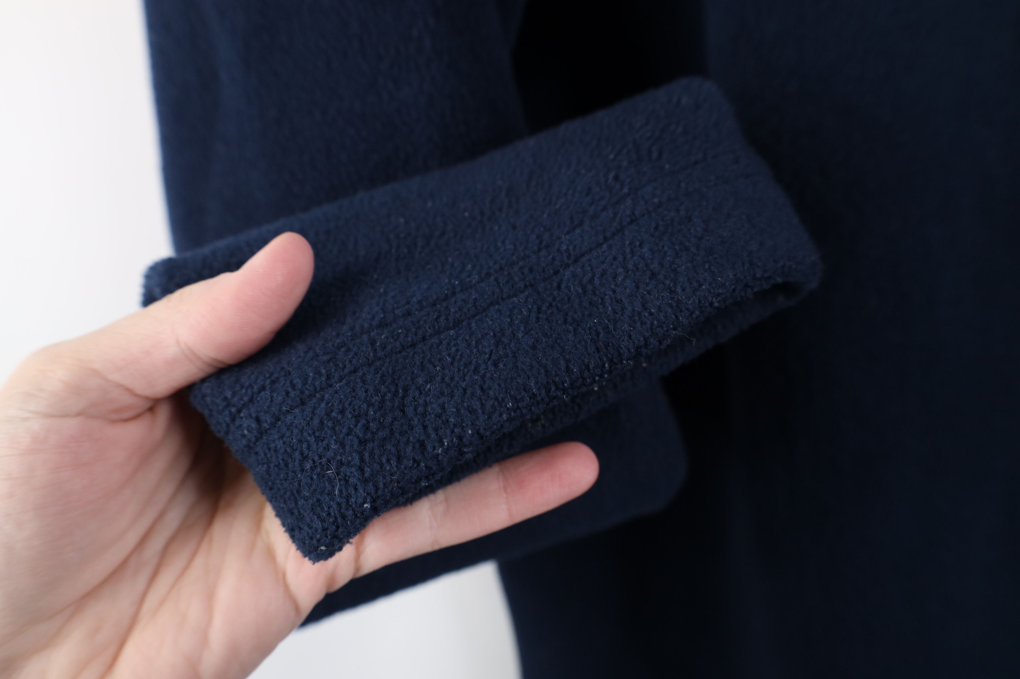 Gap Vintage 90s Y2K Gap Blank Thick Fleece V-Neck Sweater Blue Size US L / EU 52-54 / 3 - 8 Thumbnail