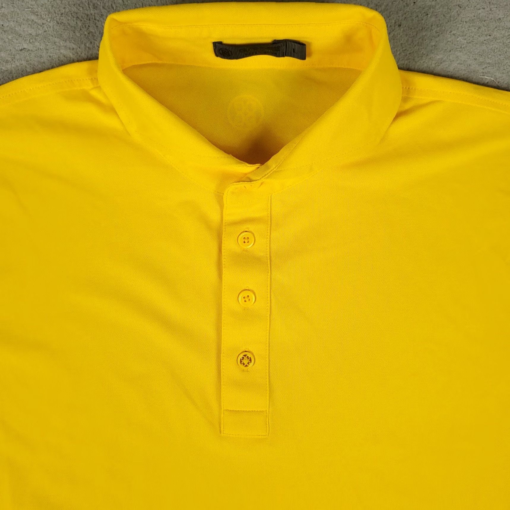 G/FORE G/FORE Polo Shirt Mens Large Yellow Golf Short Sleeve Collared Button Size US L / EU 52-54 / 3 - 2 Thumbnail