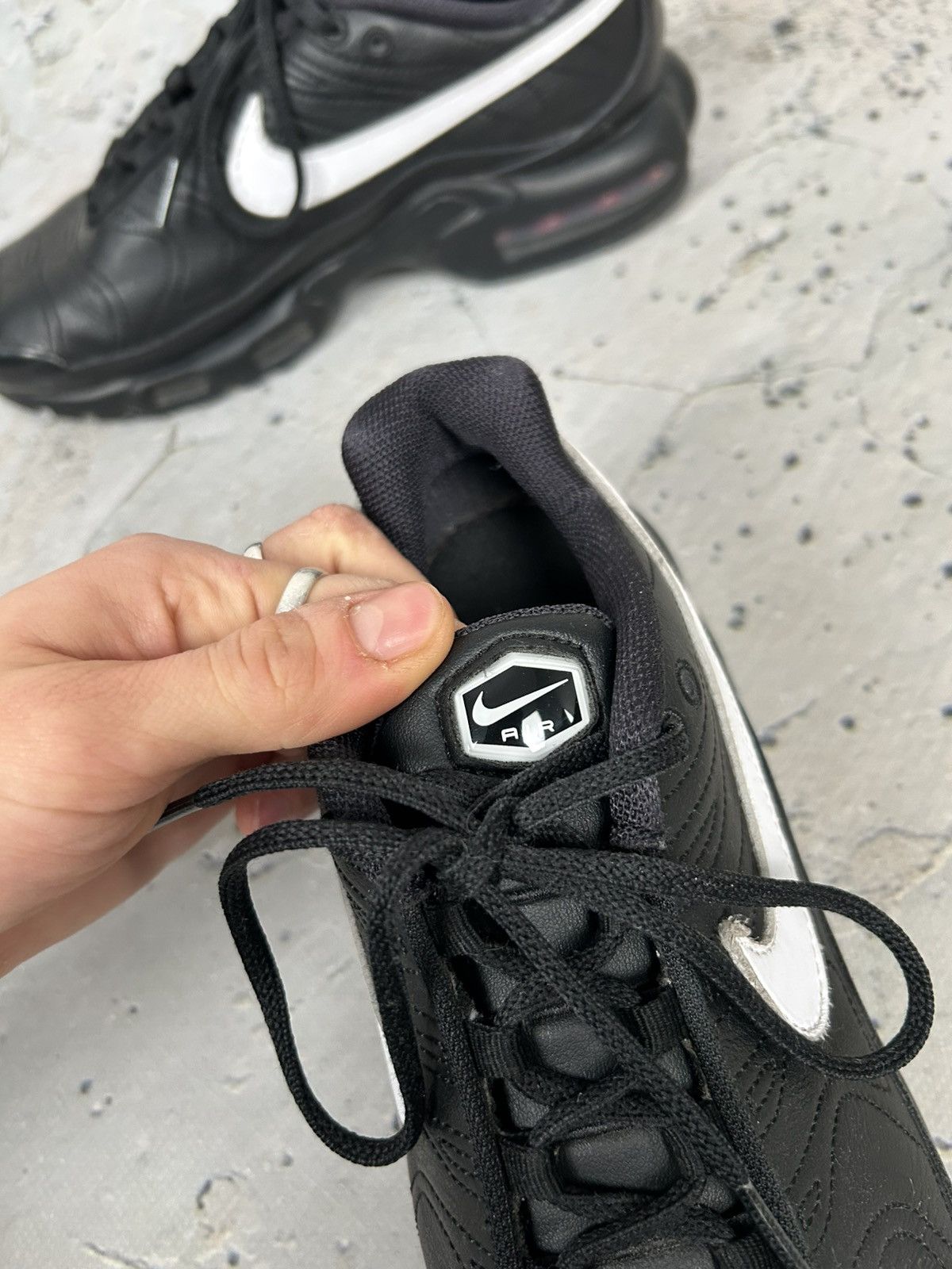 Nike Nike Air TN Black White Swoosh Streetwear Drill Rap Size US 8.5 / EU 41-42 - 6 Thumbnail