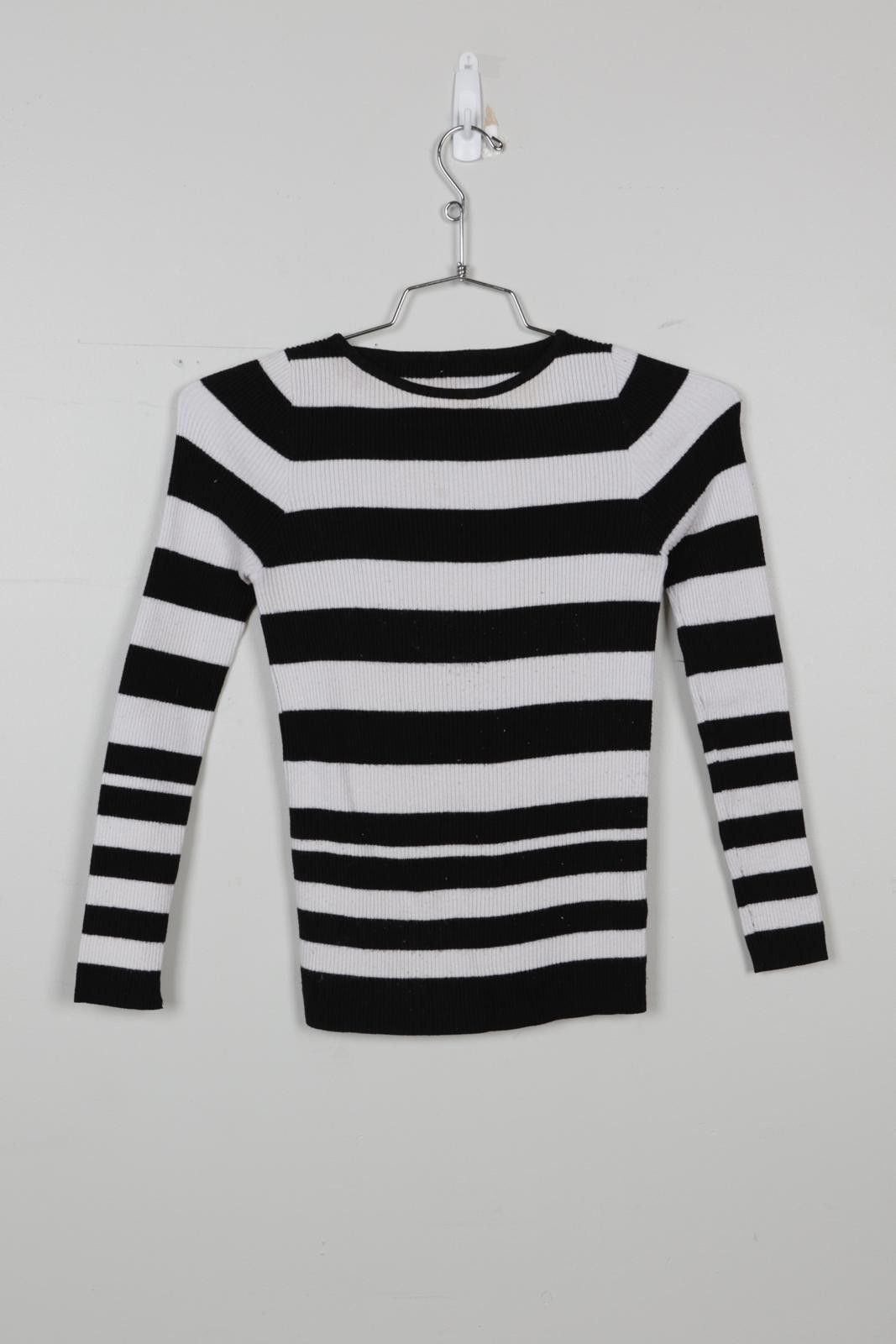 Vintage 00's Ribbed Striped Sweater Size S / US 4 / IT 40 - 1 Thumbnail
