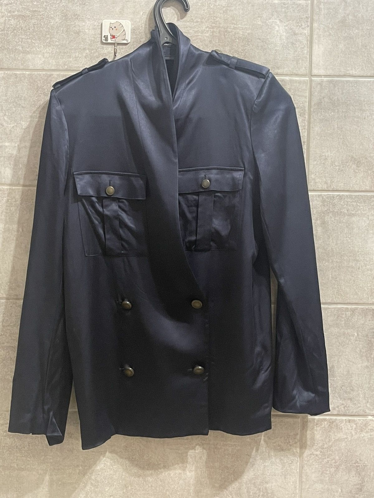 THE KOOPLES VISCOSE BUTTONS BLAZER NAVY-BLUE SIZE 0