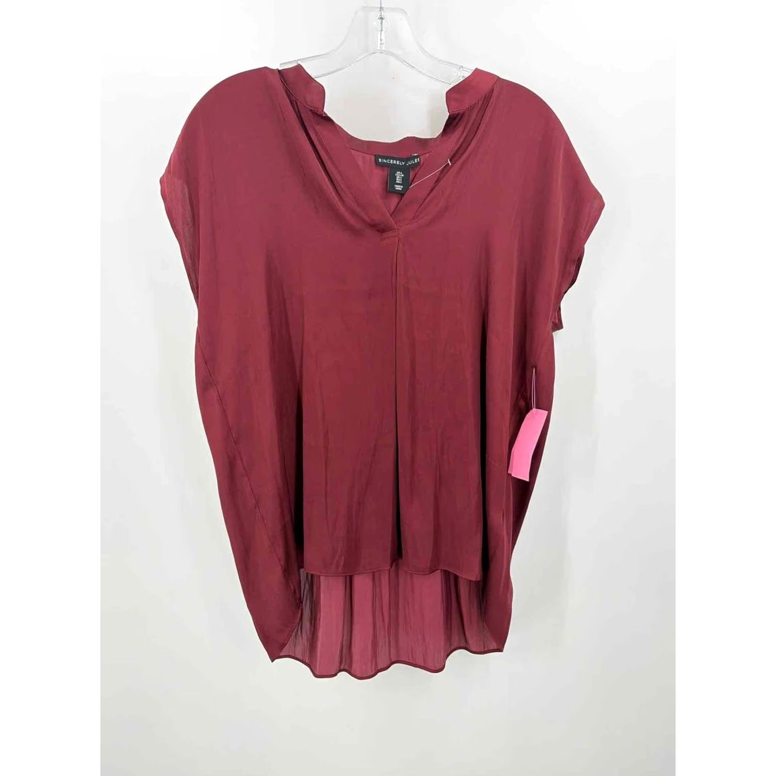 Vintage Sincerely Jules Red Blouse Large Shirt Womens Size L / US 10 / IT 46 - 2 Thumbnail