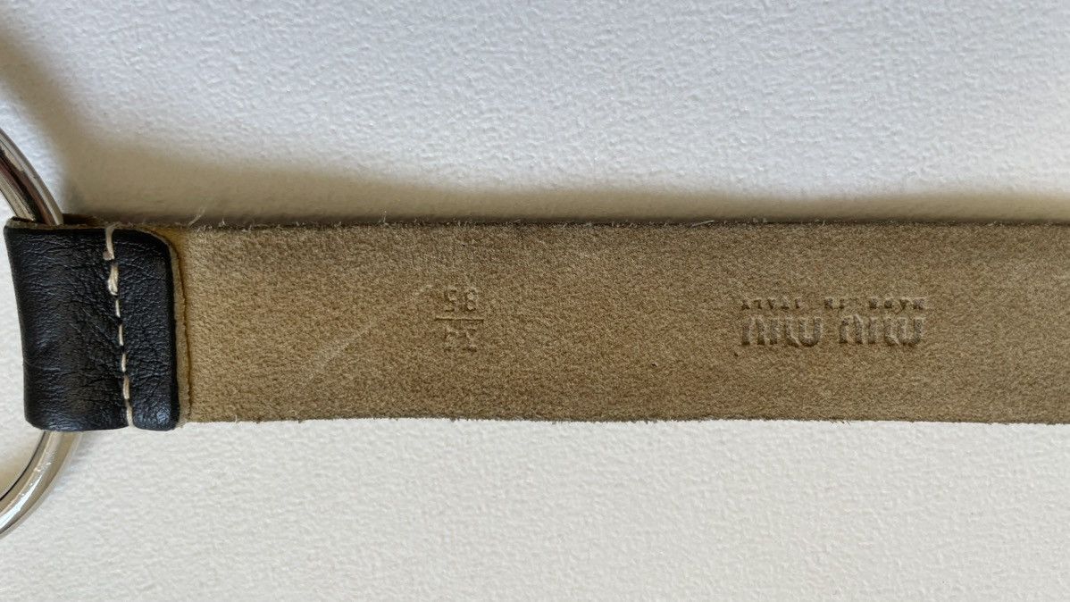 Miu Miu Mid 2000s Black Leather Bondage Belt Size 32 - 15 Thumbnail