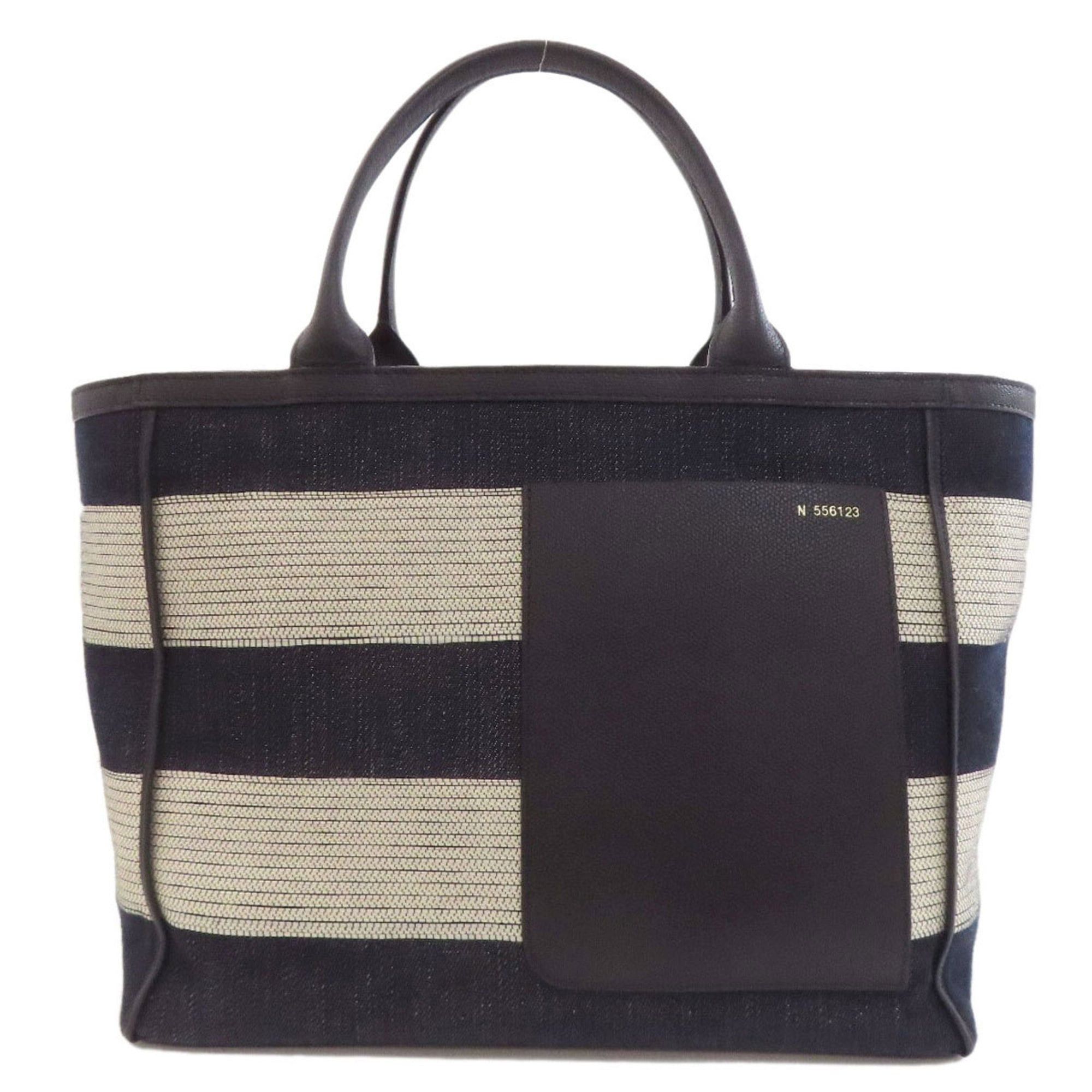 Valextra Valextra Border Tote Bag Canvas Women's Size ONE SIZE - 1 Thumbnail
