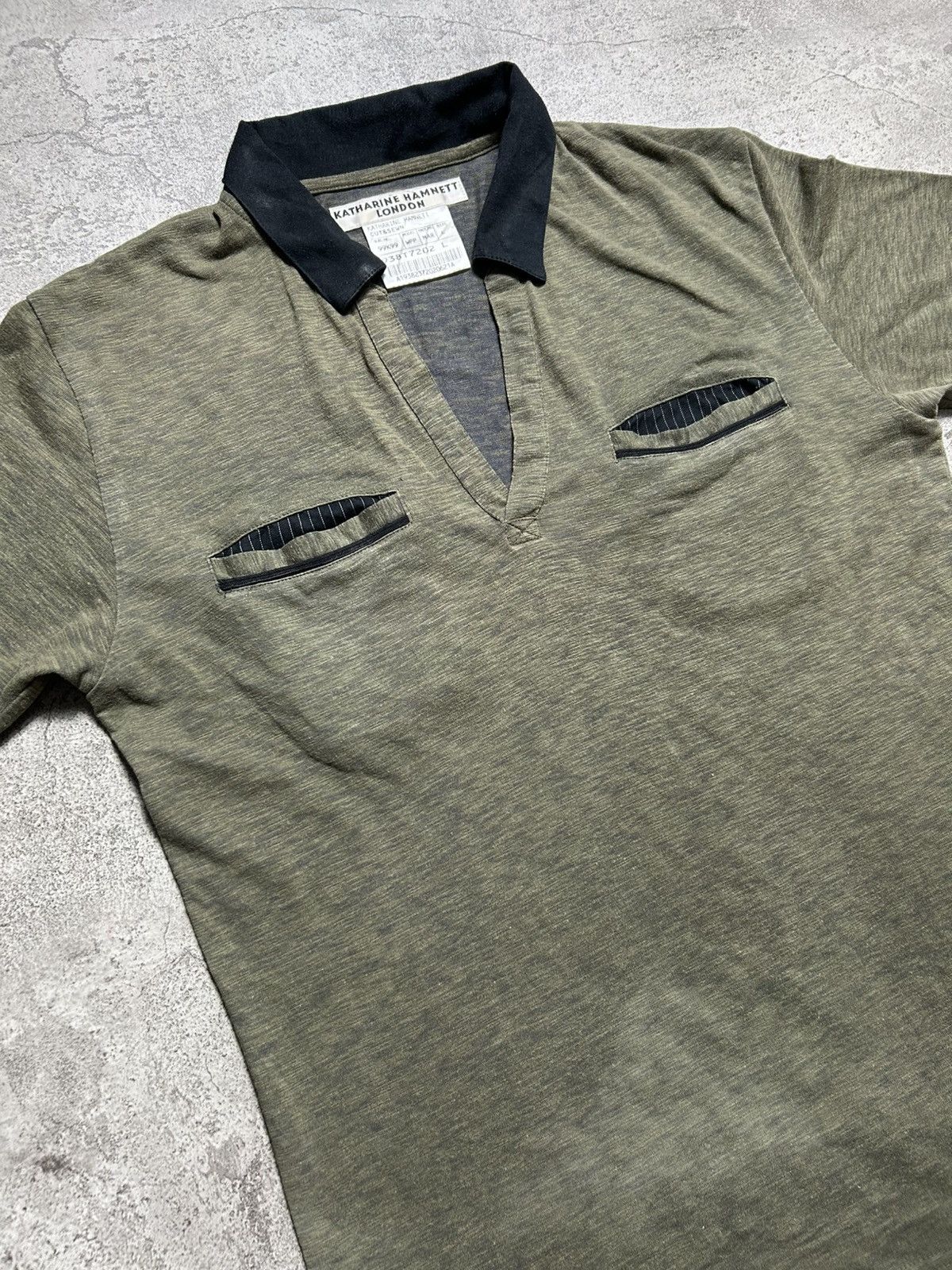 Katharine Hamnett London 2000s Katharine Hamnett London Polo Double Pocket T Shirt Size US S / EU 44-46 / 1 - 3 Thumbnail
