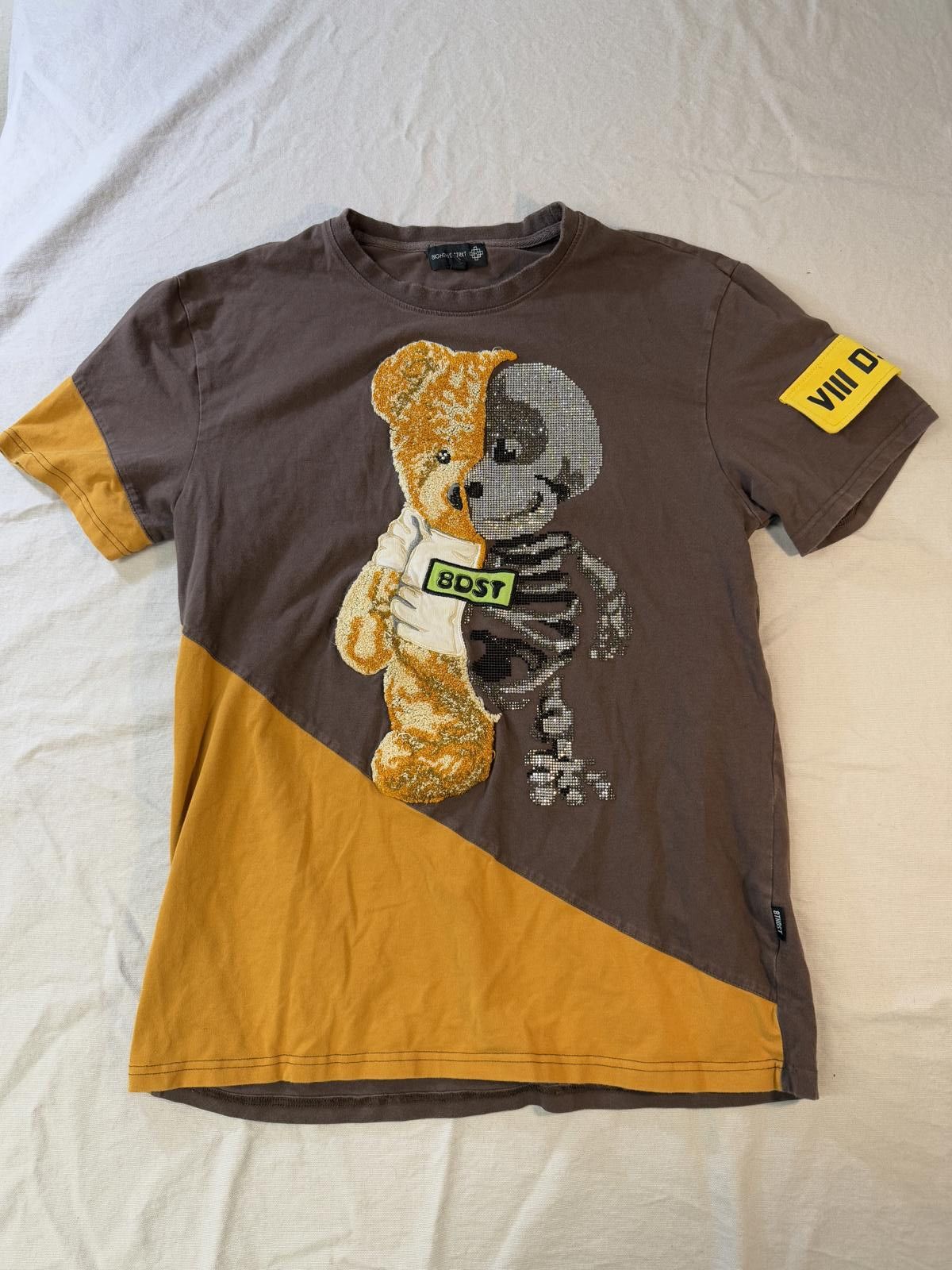Designer 8IGHTH DSTRKT Teddy Bear Tshirt Fuzzy Rhinestone Skeleton XL Size US XL / EU 56 / 4 - 1 Thumbnail