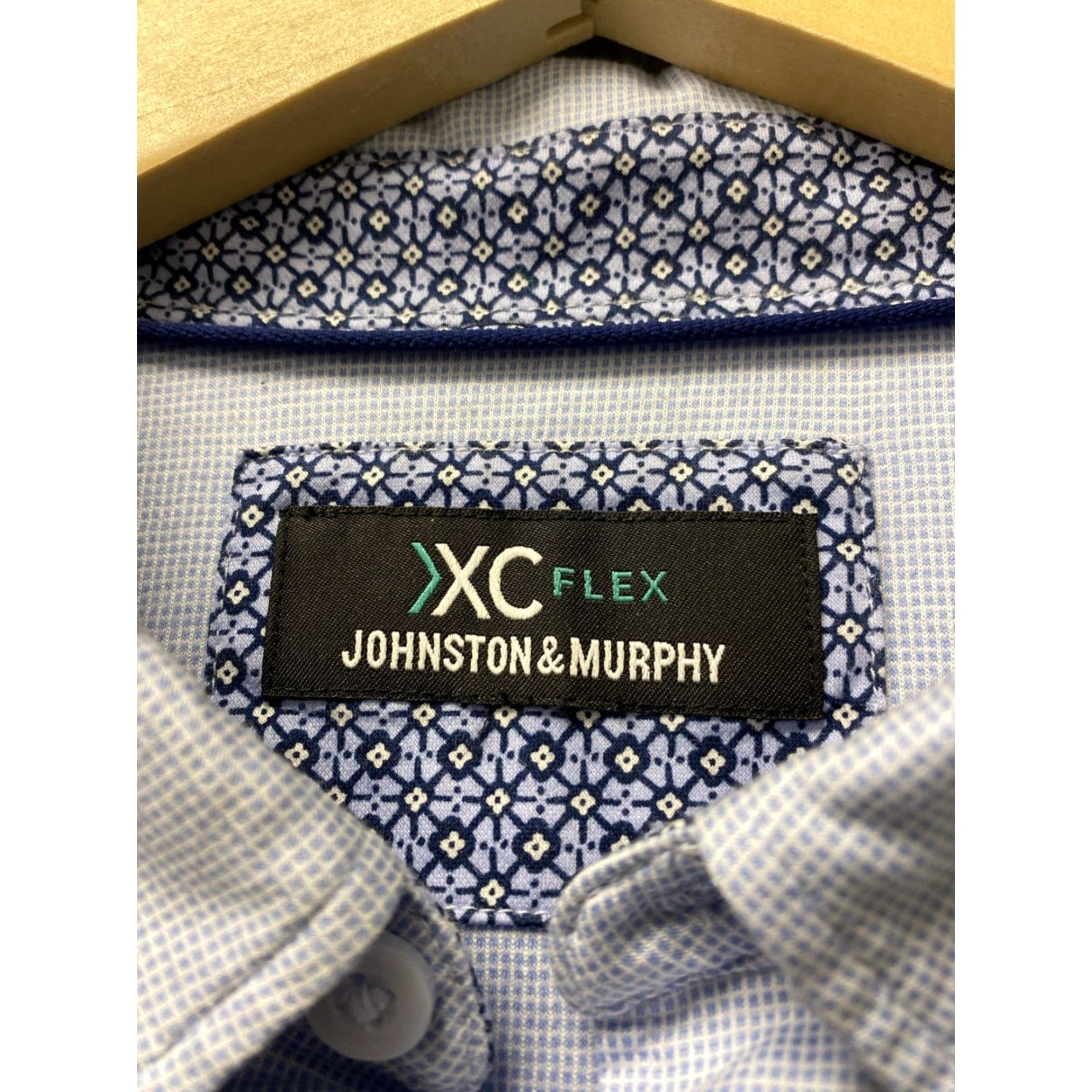 Johnston & Murphy VINTAGE Johnson & Murphy Button-Up Shirt Mens Large Blue Casual Western Outdoor Hiking Size US L / EU 52-54 / 3 - 4 Thumbnail