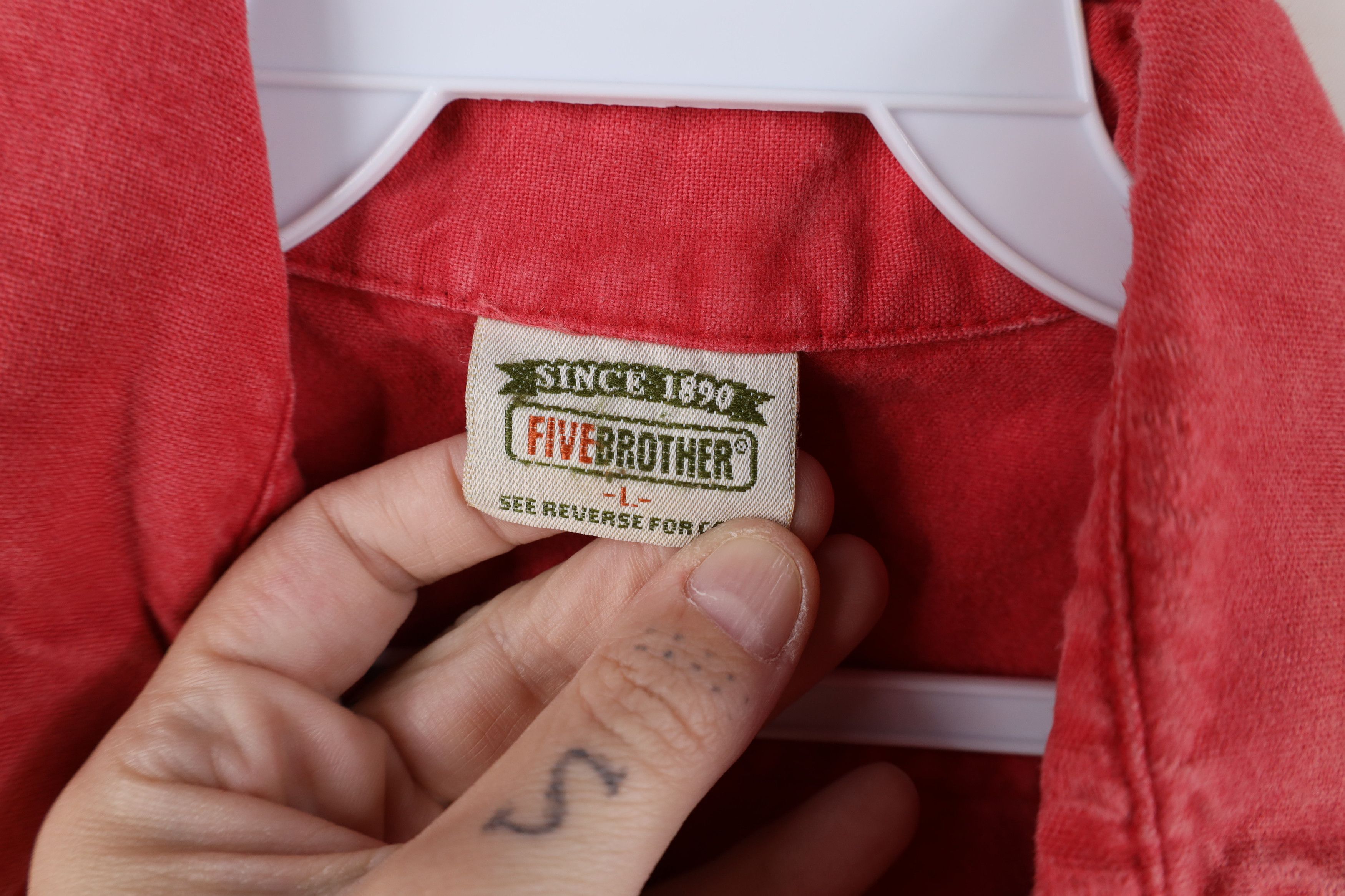 FiveBrother Vintage 90s Five Brother Chamois Cloth Button Shirt USA Size US L / EU 52-54 / 3 - 10 Thumbnail