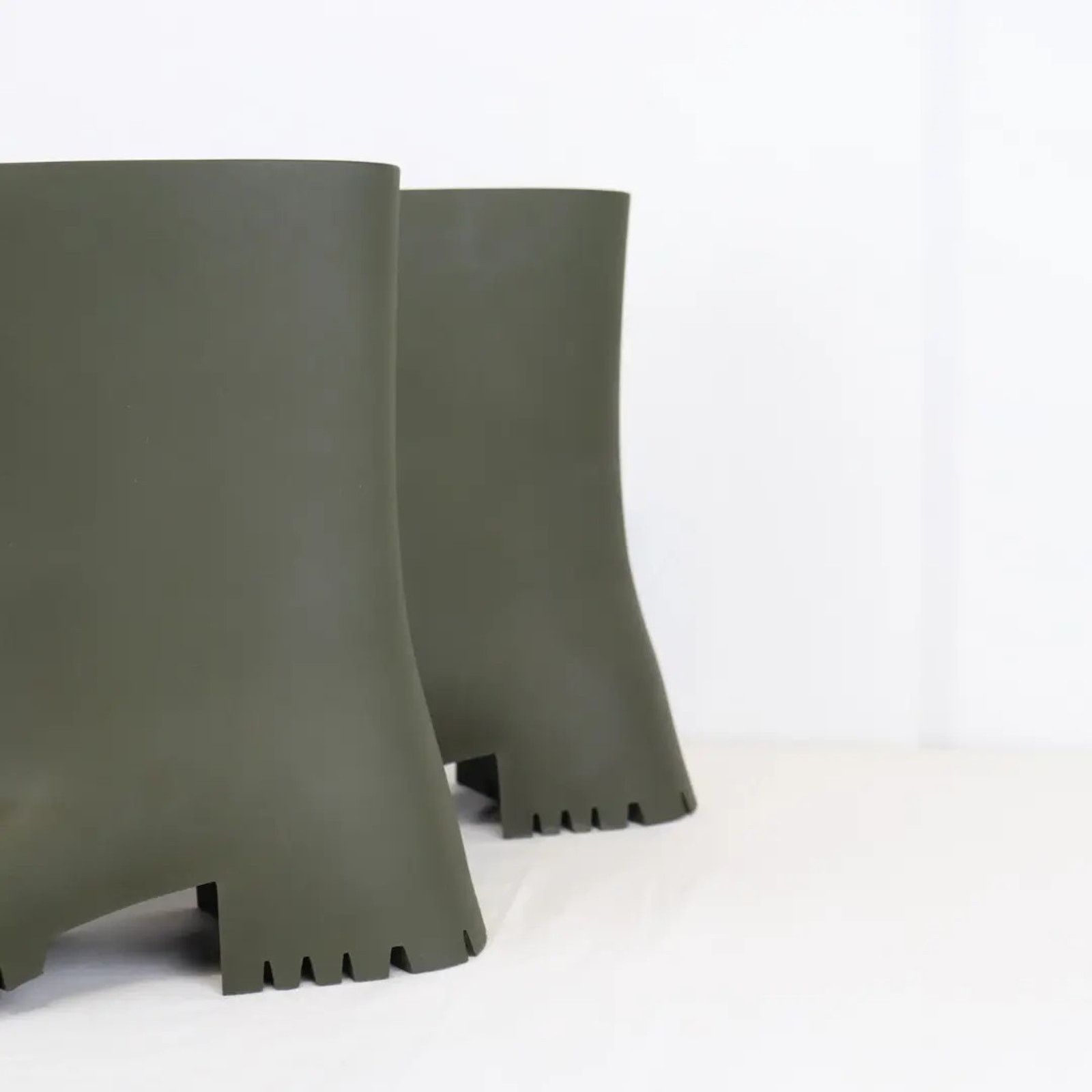 Balenciaga o1rshd1 Q:2 / Trooper Rubber Boots in Kaki Size US 9 / EU 42 - 4 Thumbnail