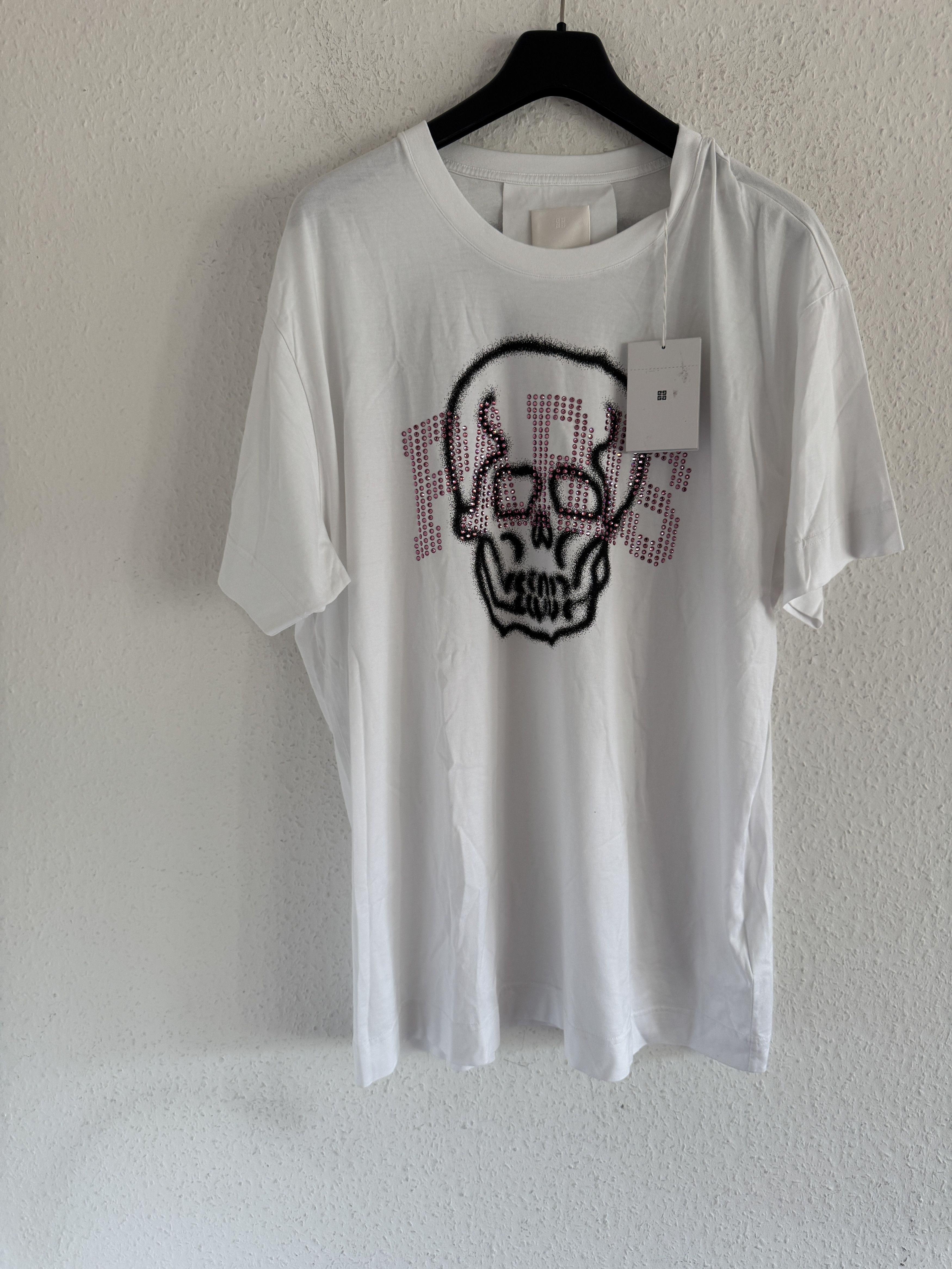 Givenchy Skull Paris Rhinestone T-Shirt Size US XL / EU 56 / 4 - 9 Thumbnail