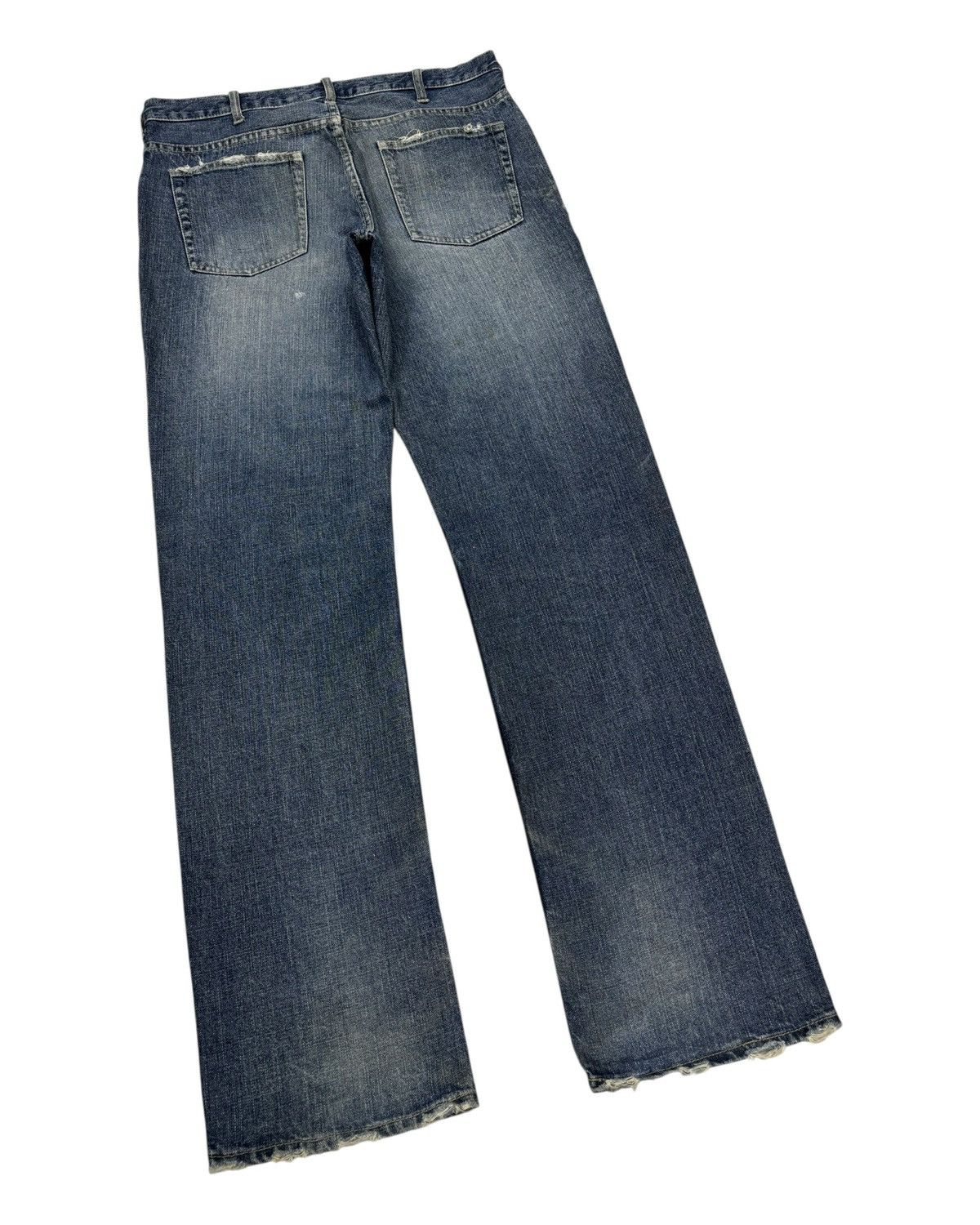 Le Grande Bleu (L.G.B.) Vintage Japanese Denim Lab Distressed Denim Loose Baggy Jean Size US 34 / EU 50 - 4 Thumbnail