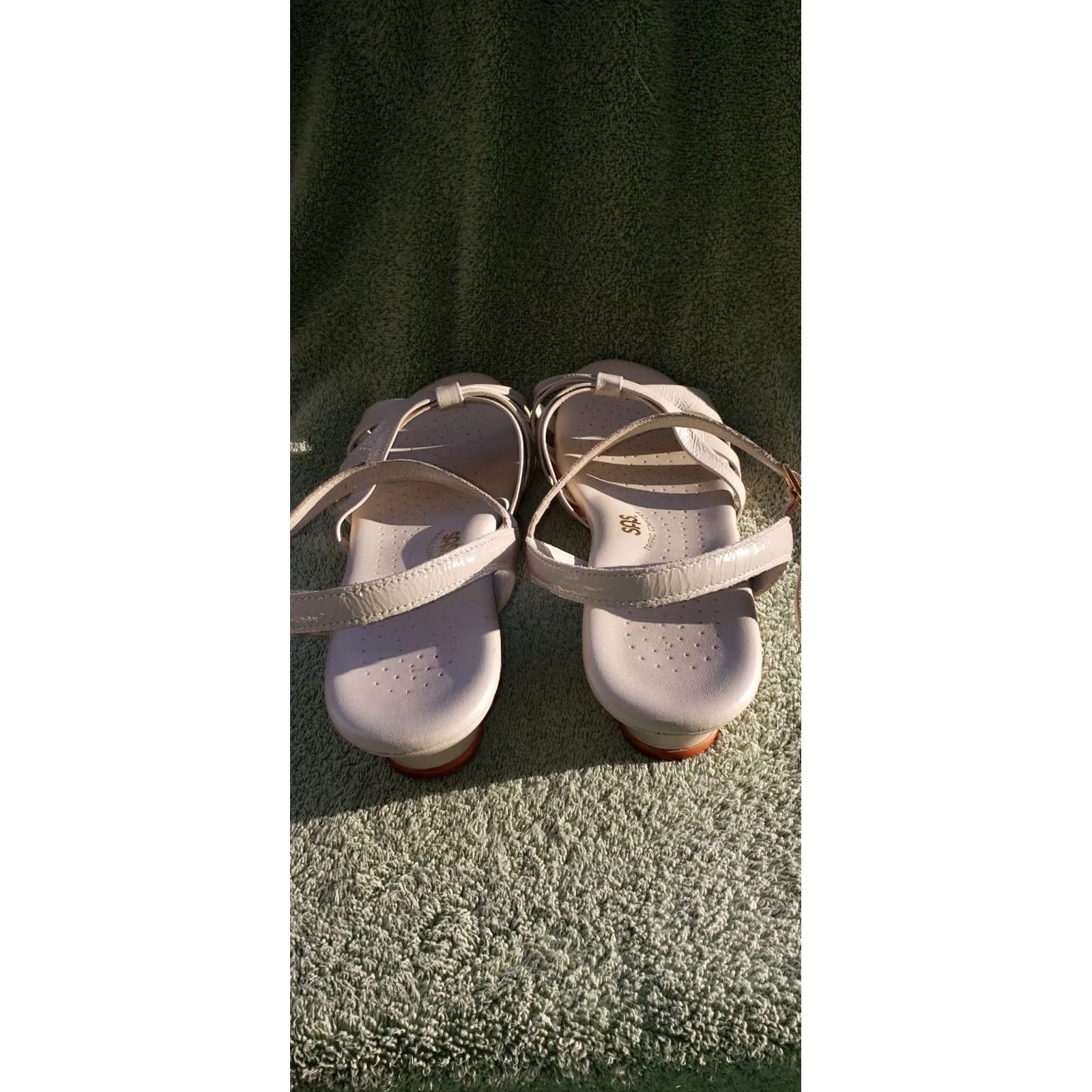 SAS SAS Women's Slingback Sandal Ankle Strap Ivory Size 11B Leather Buckle Sandals Women US 11 M Size US 11 / IT 41 - 4 Thumbnail