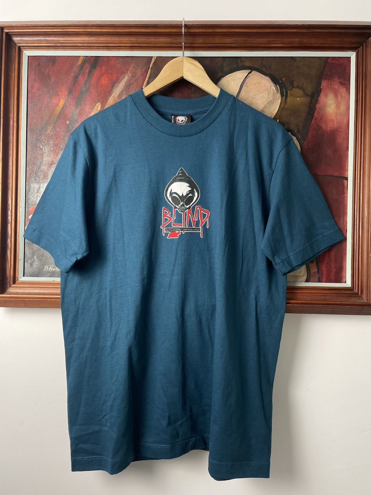 Vintage Blind Skateboards Vintage Skate Tee Rare Hype Reaper Blood Size US L / EU 52-54 / 3 - 2 Thumbnail