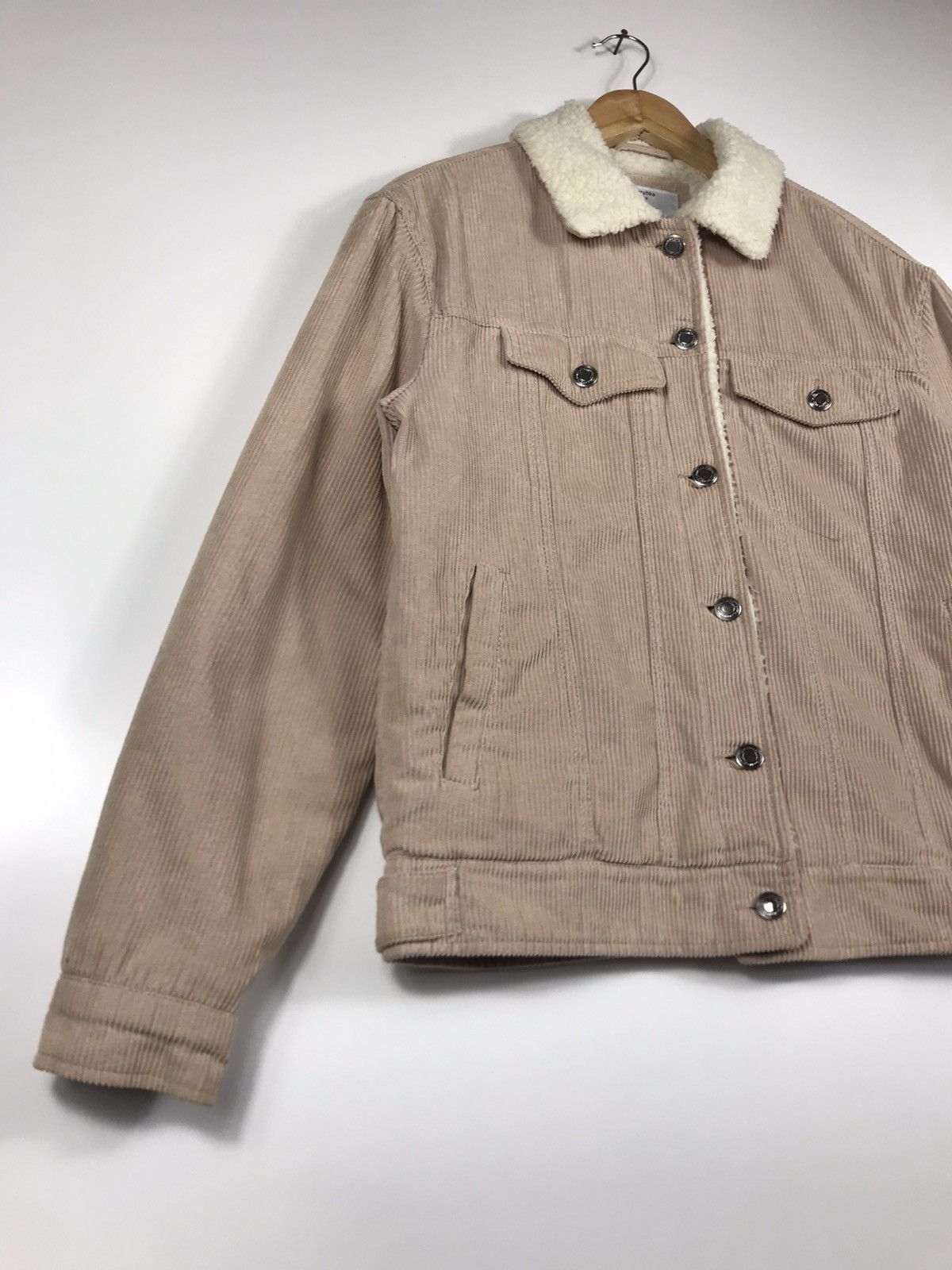 Bershka 🔥Bershka Corduroy Sherpa In Side Trucker Jacket Size US S / EU 44-46 / 1 - 3 Thumbnail